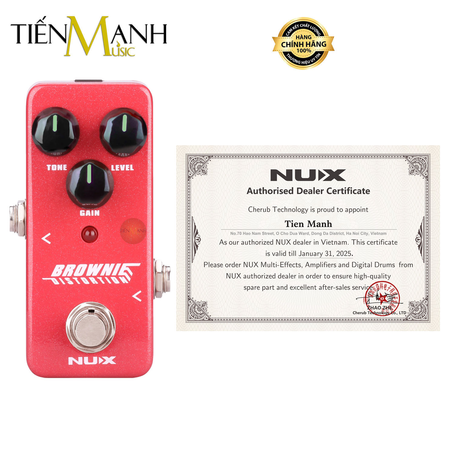 Phơ Đàn Guitar Nux Distortion NDS-2 Brownie