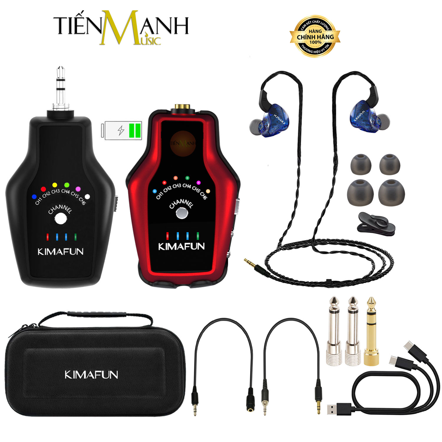 Bộ Thu Phát Tai Nghe Kiểm Âm Không Dây Wireless IEM In-Ear Monitoring Kimafun KM-G150-3