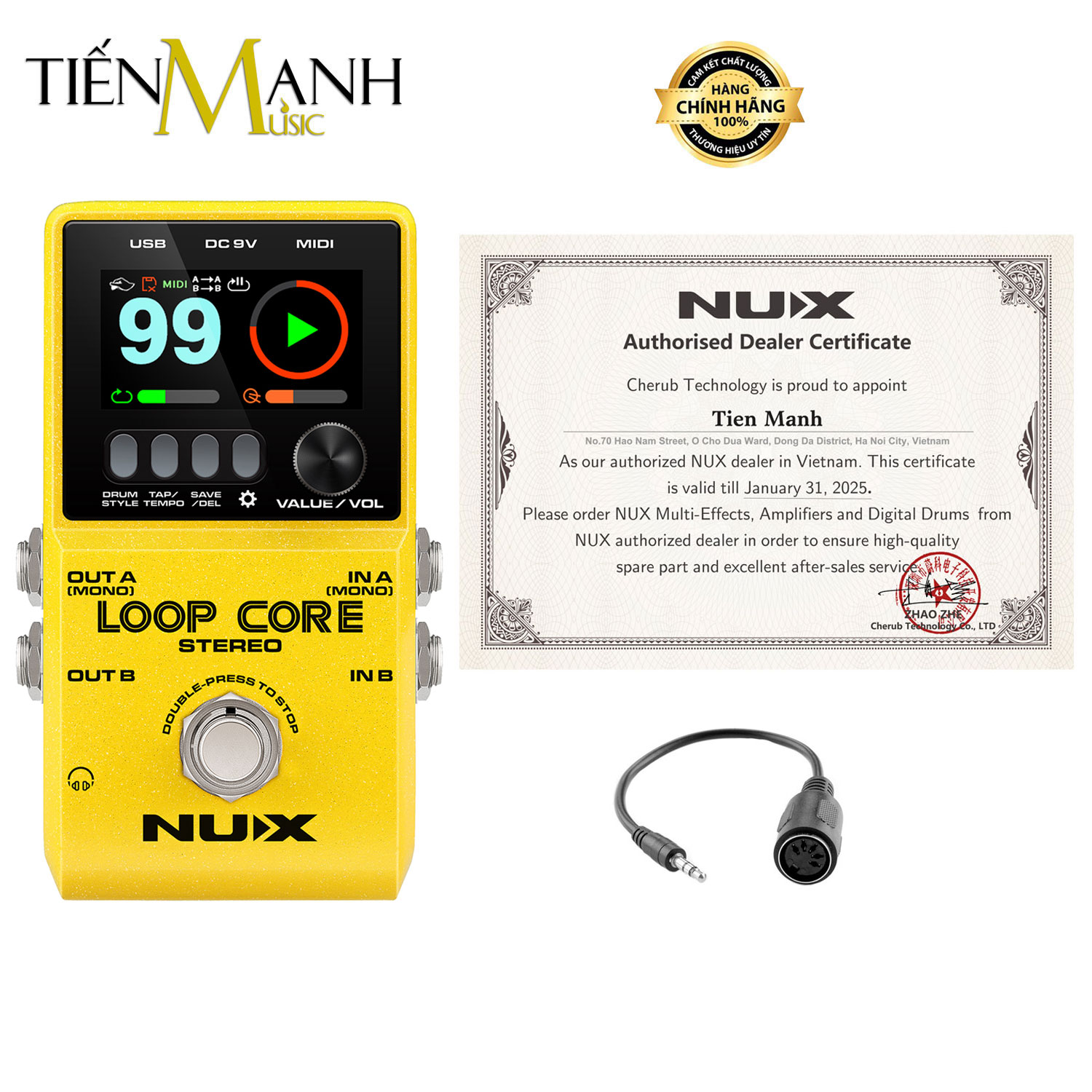 Phơ Guitar Tạo Vòng Lặp Nux Loop Core Stereo MKII