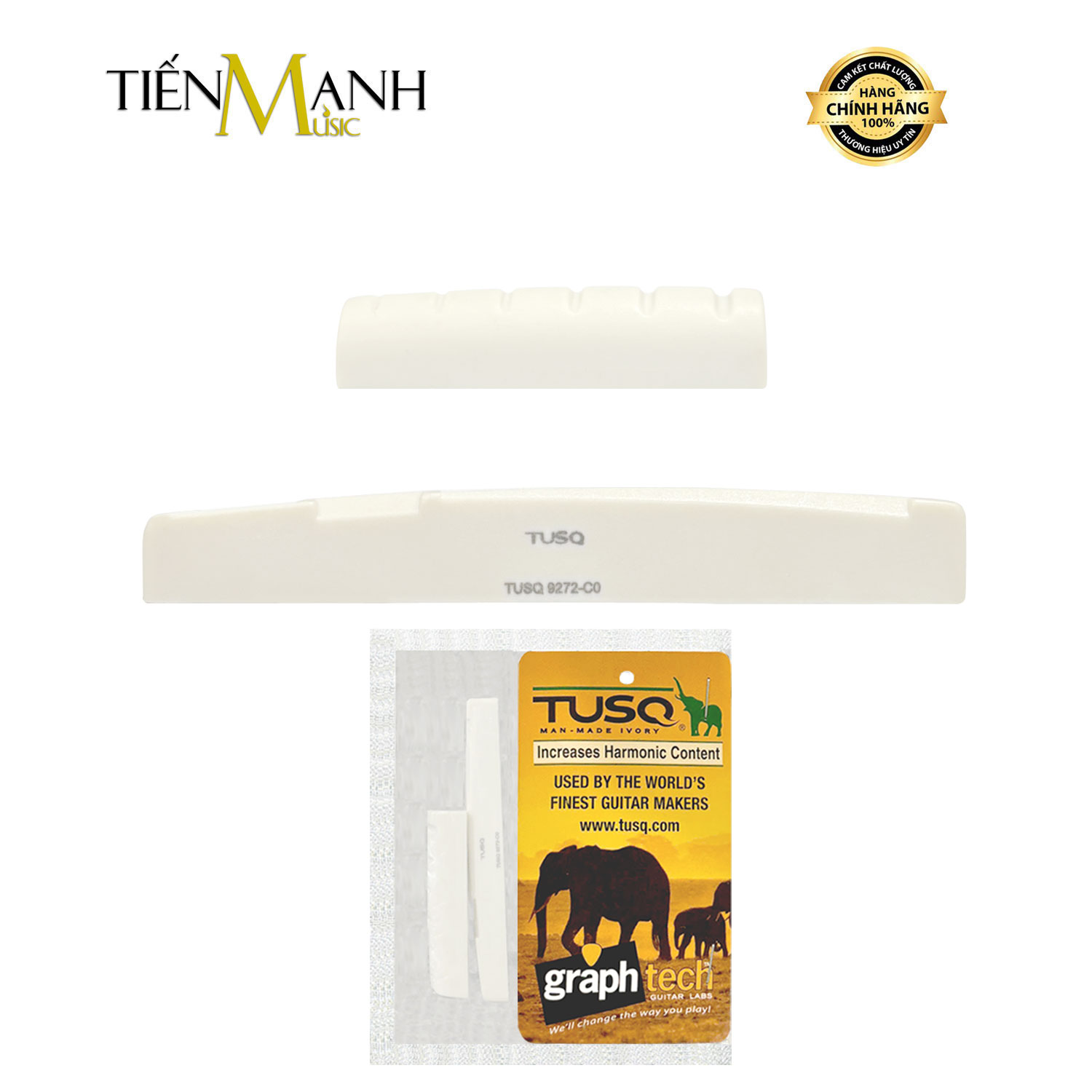 Bộ Lược Và Ngựa Guitar Acoustic Graph Tech TUSQ Nut, Saddle