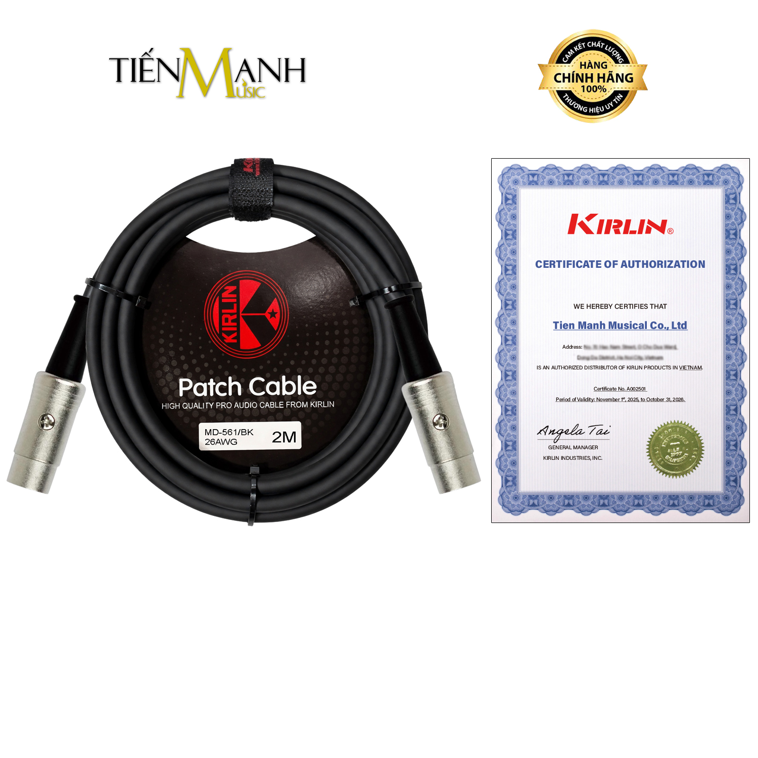 Dây Cáp 2 Đầu Midi 5 Chân Kirlin MD-561 Dài 2m