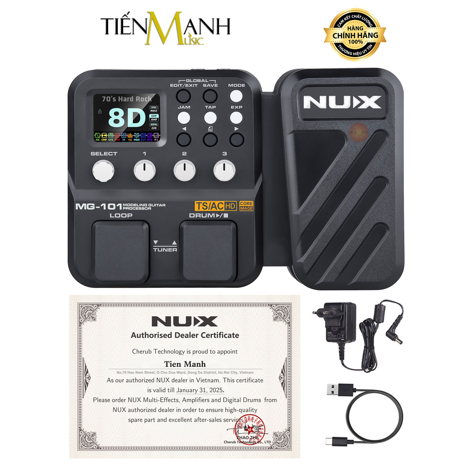 Phơ Đàn Guitar Nux MG-101 Multi Effects