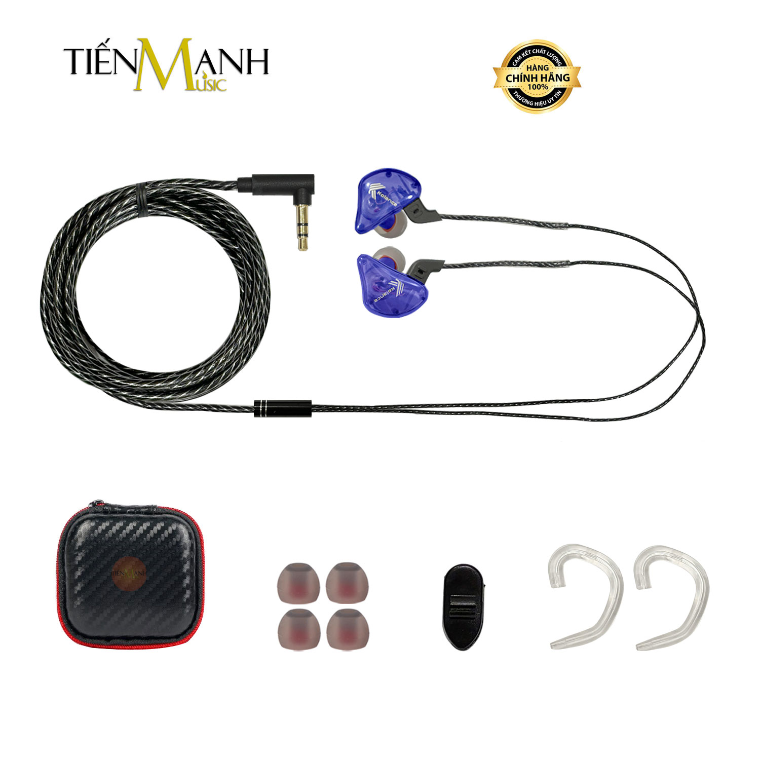 Tai Nghe Kiểm Âm Nhét Tai In ear Kolance MK-686 Màu Xanh