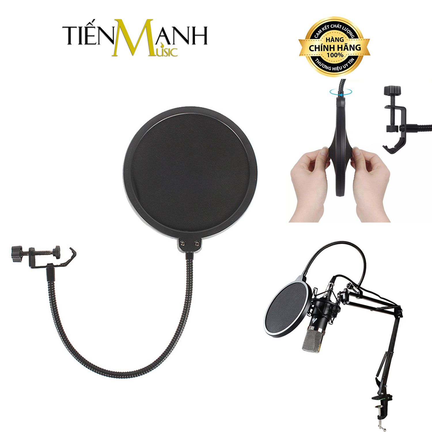 Màng lọc âm chắn gió Dr.MIC Pop Shield P01 - Cho Micro Thu Âm, Mic LiveStream Microphone P-01