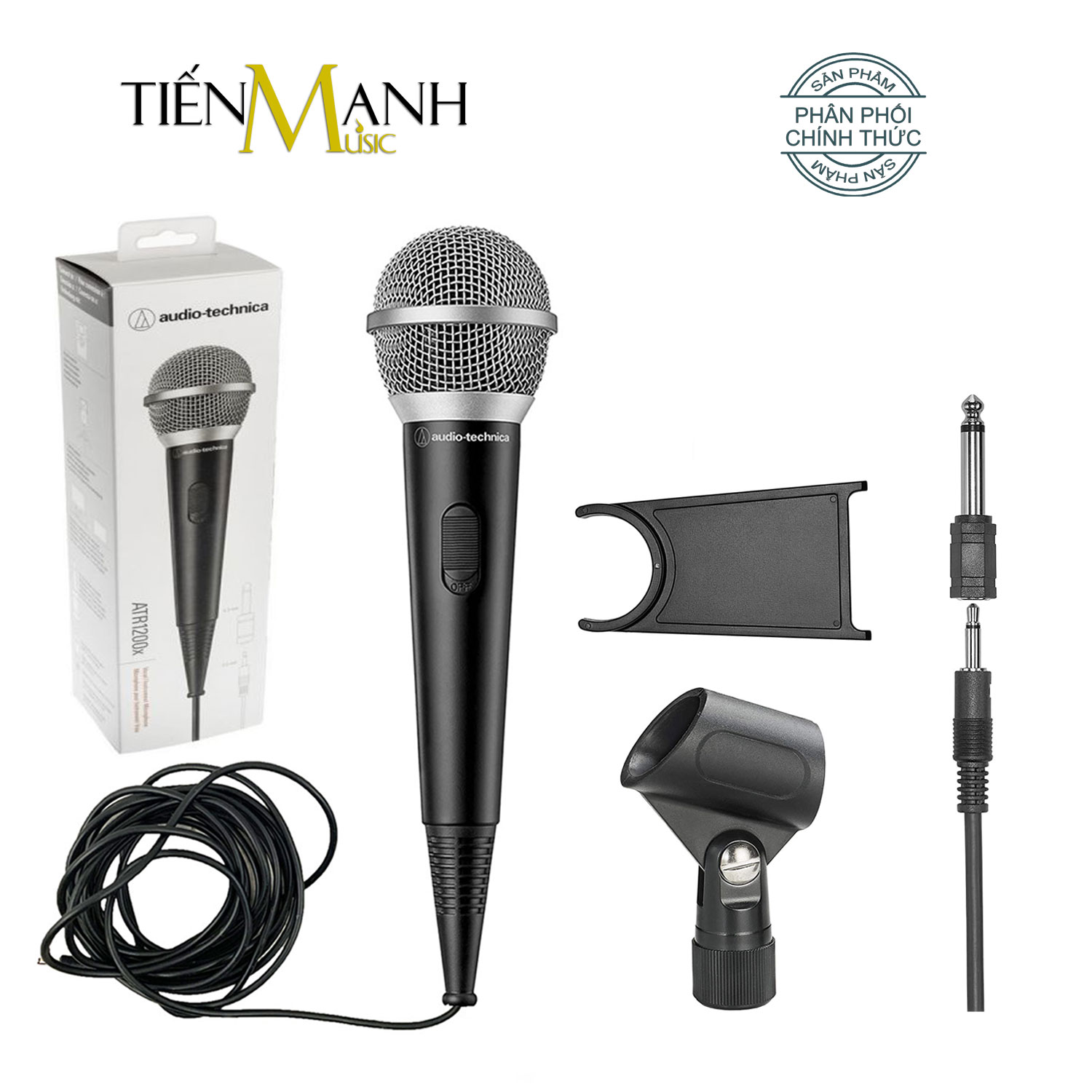 [Chính Hãng Japan] Mic Hát Karaoke Audio Technica ATR1200X - Có Dây 5m Thu Âm Vocal Micro Dynamic Biểu Diễn chuyên nghiệp Microphone