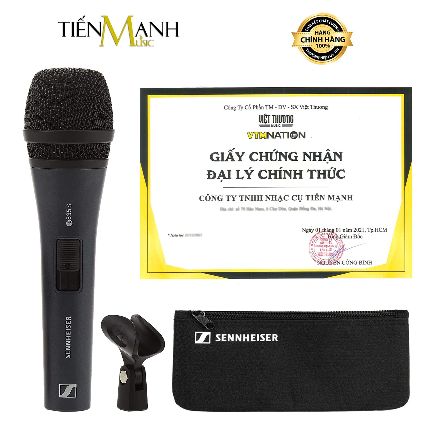 Micro Cầm Tay Sennheiser E835S Có Công Tắc