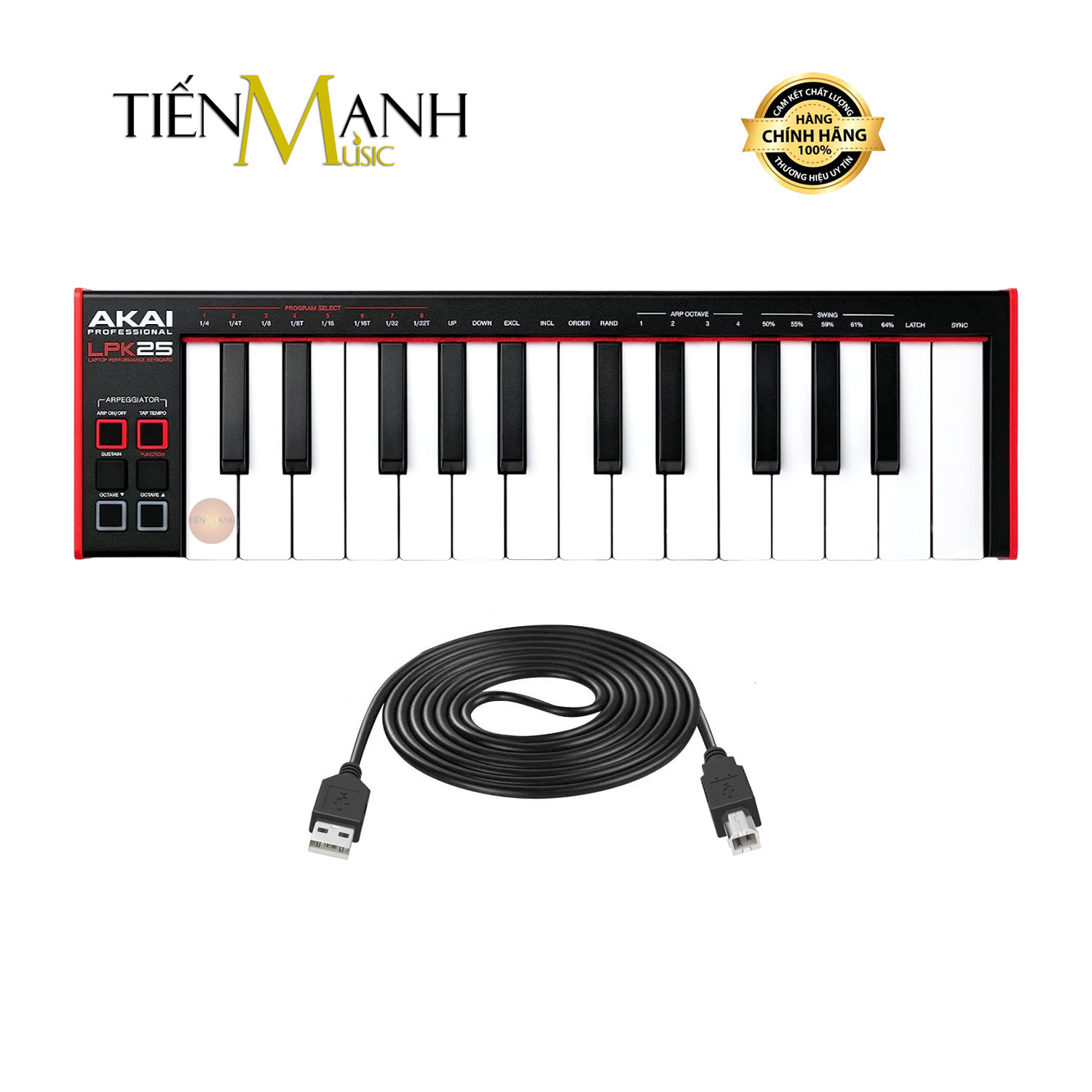Akai MPK LPK25 - Midi Compact Keyboard Controller Bàn Phím Sáng Tác Sản Xuất Âm Nhạc Producer