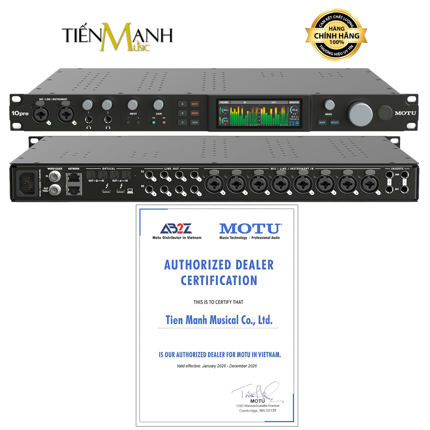 Soundcard Motu 10Pre 26x28 USB Audio Interface