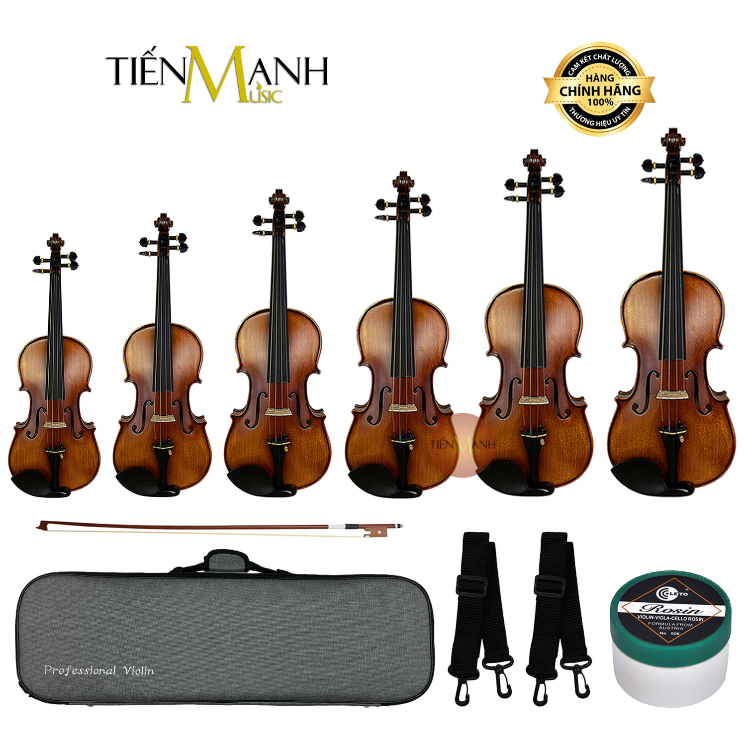 Đàn Violin Amati Vân Thật VF300 Size 4-4, 3-4, 1-2, 1-4, 1-8, 1-10, 1-16 - Vĩ Cầm VF-300 Vi-ô-lông Violon