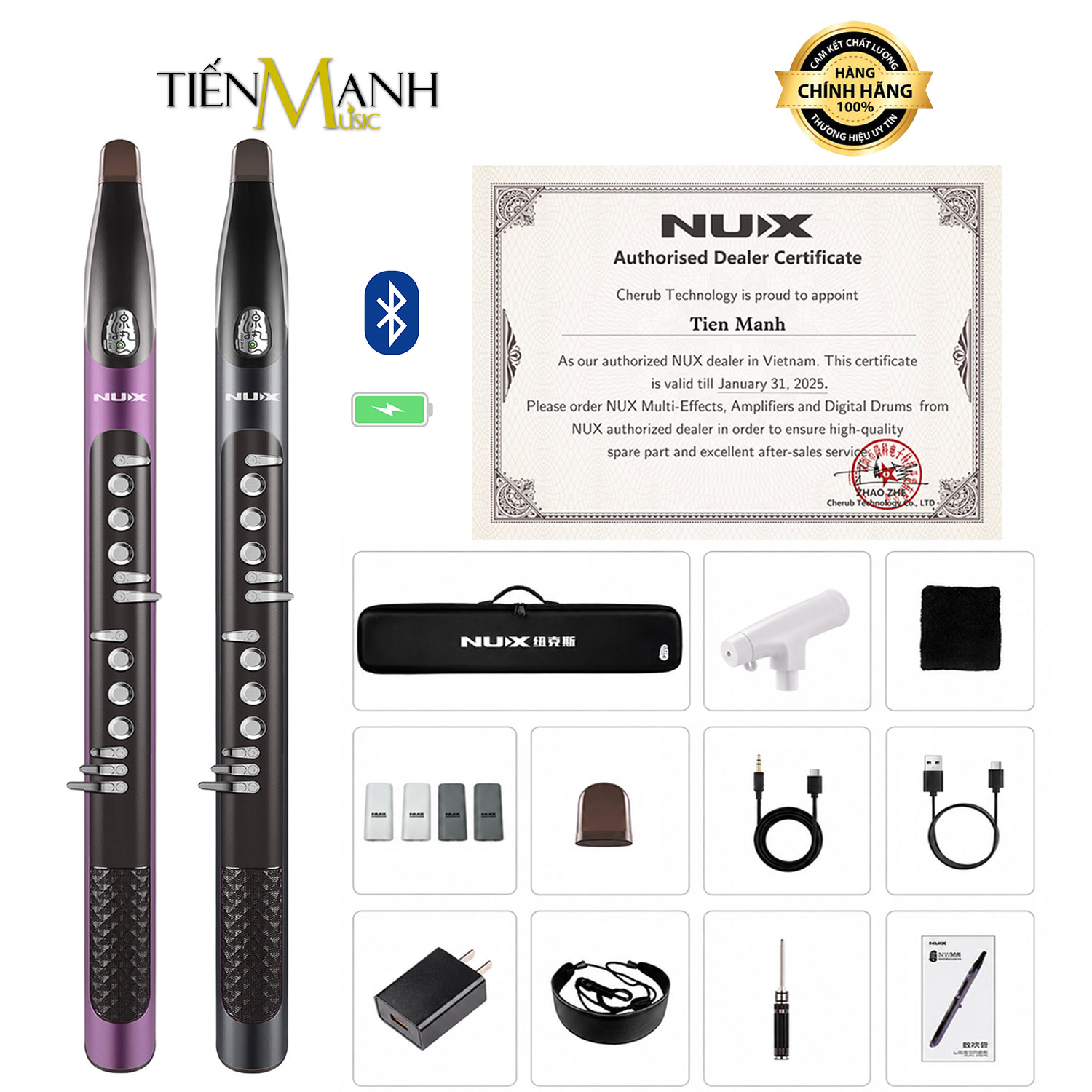 Sáo Điện Tử Nux N-1 Pro Bluetooth 5.3 Electronic Wind Instrument