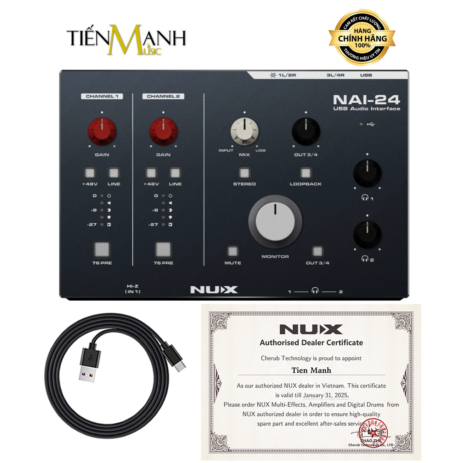Soundcard Nux NAI24 USB Audio Interface