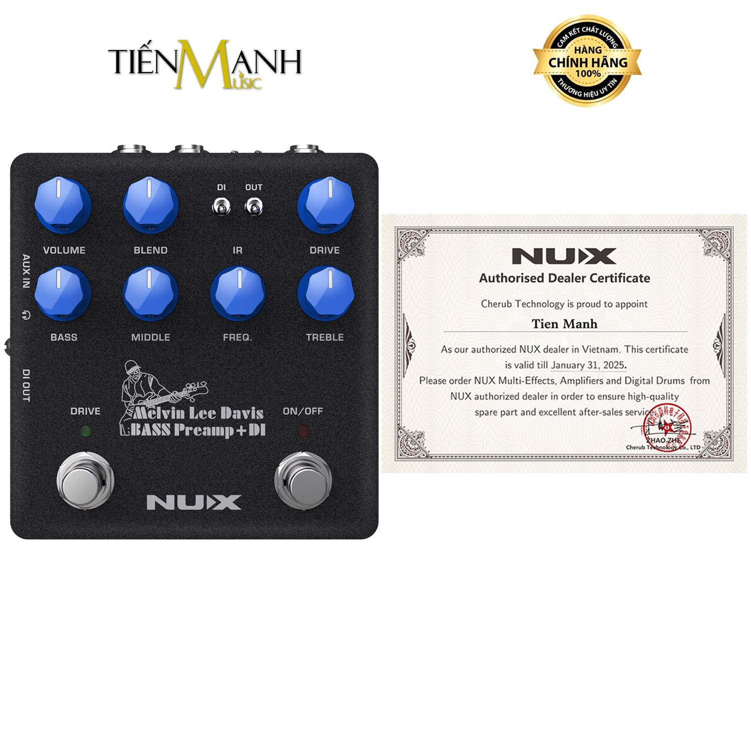 Phơ Đàn Guitar Nux MLD Bass Preamp DI NBP5