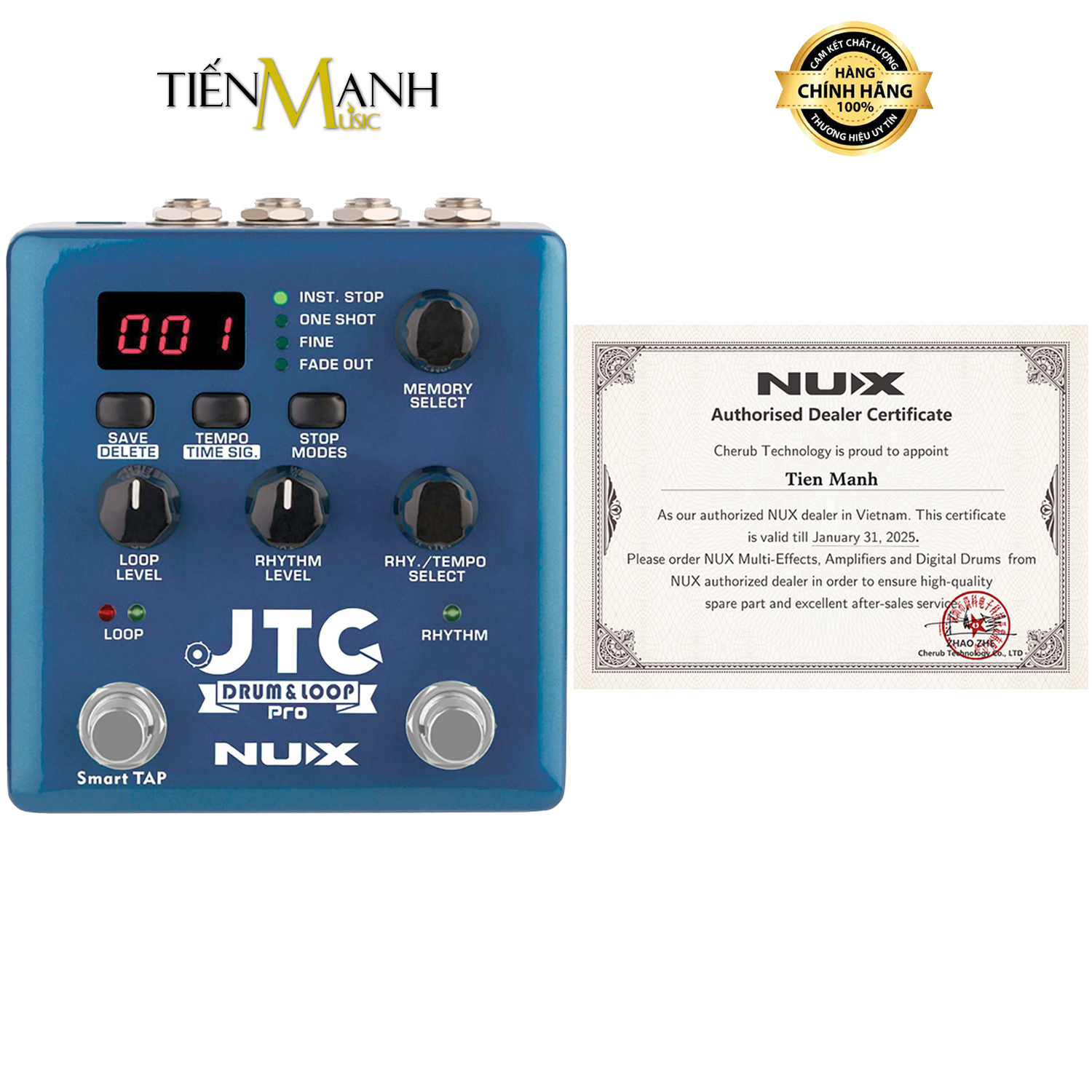 Phơ Đàn Guitar Nux JTC Drum Loop Pro NDL5