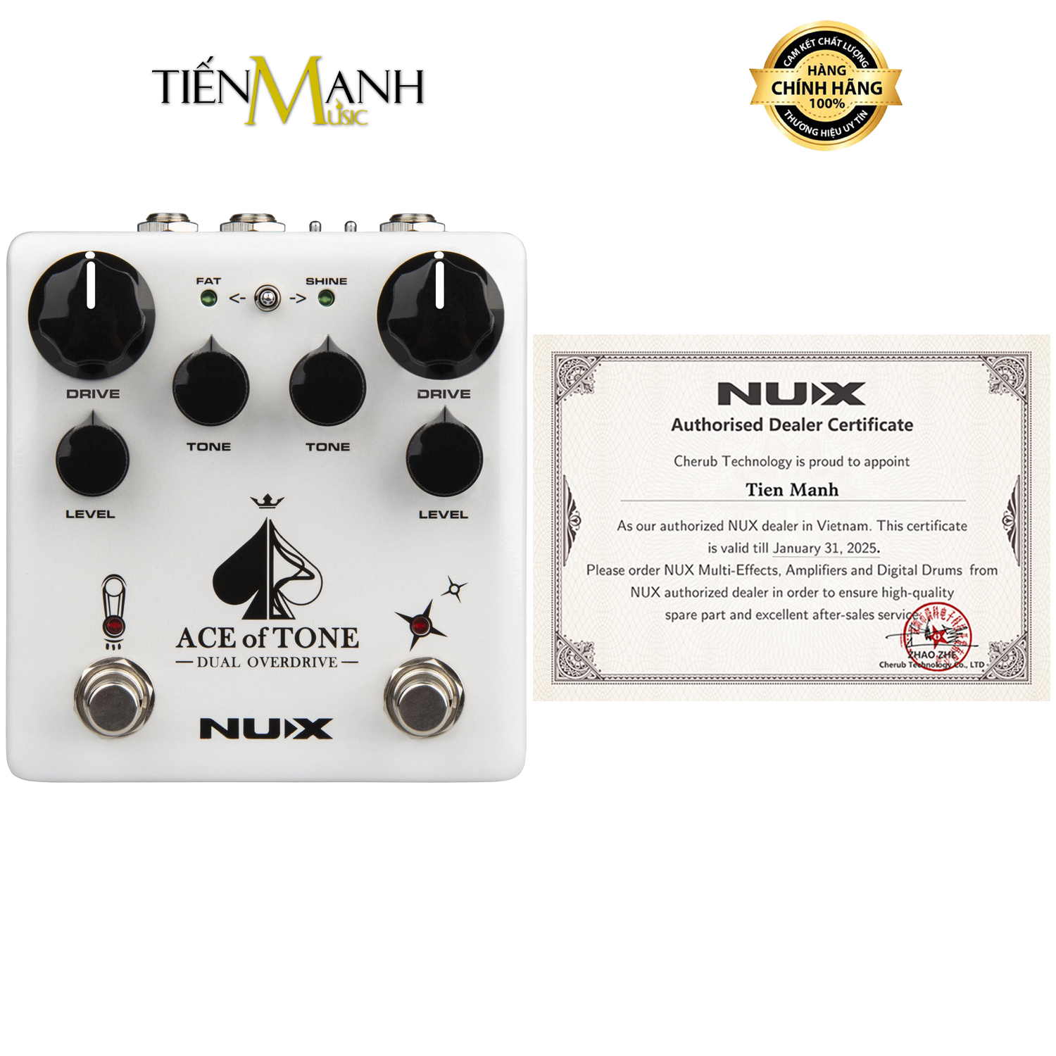 Phơ Đàn Guitar Nux Ace of Tone NDO5