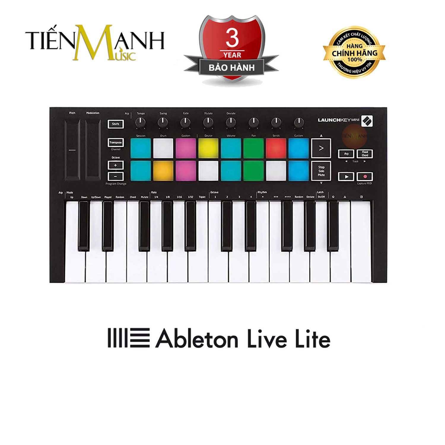Novation Launchkey Mini MK3 Bàn phím sáng tác - Sản xuất âm nhạc Producer Keyboard Controller for Ableton Live