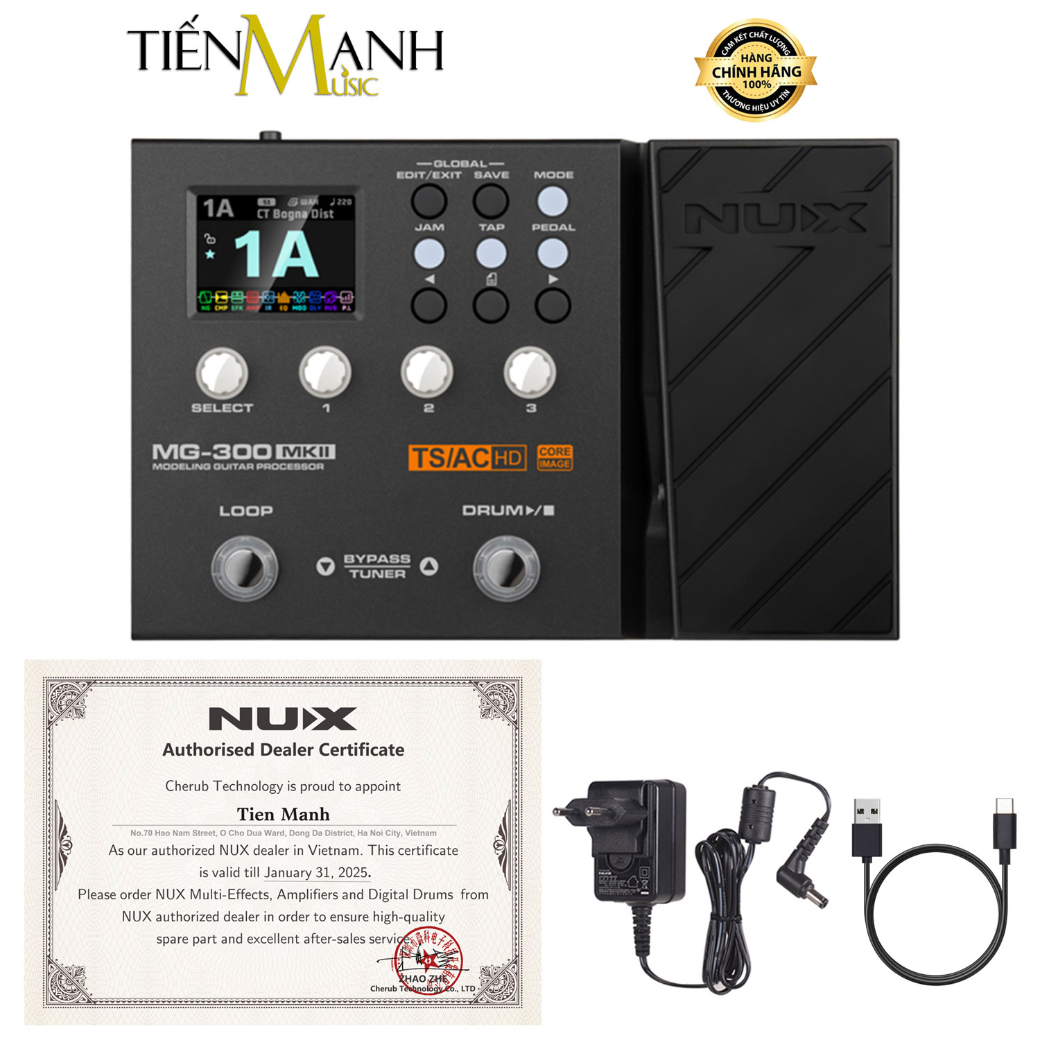 Phơ Đàn Guitar Nux MG300 MKII Multi Effects - Bàn Đạp Fuzz Pedals