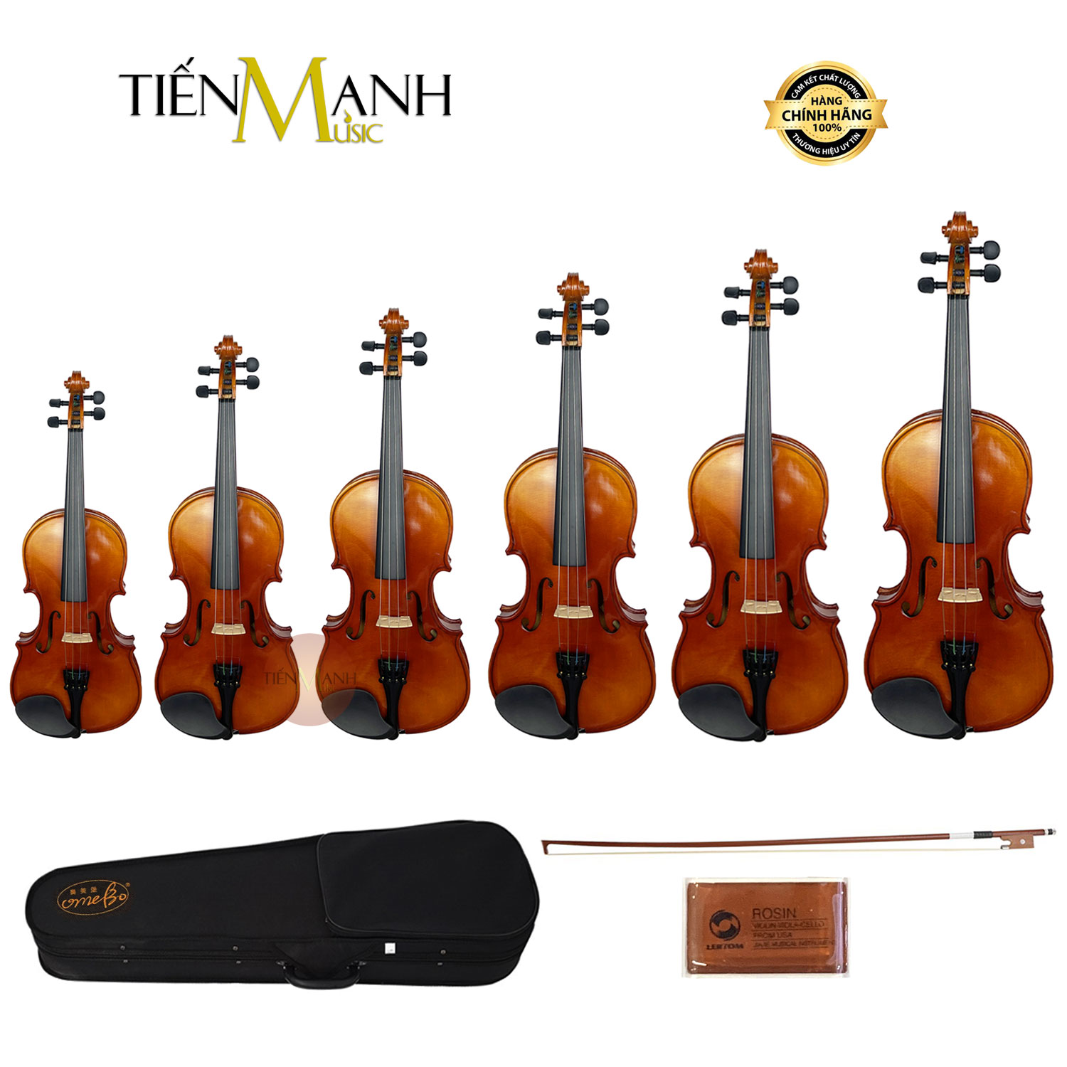 Đàn Violin Omebo RV205 Size 4-4, 3-4, 1-2, 1-4, 1-8, 1-10, 1-16