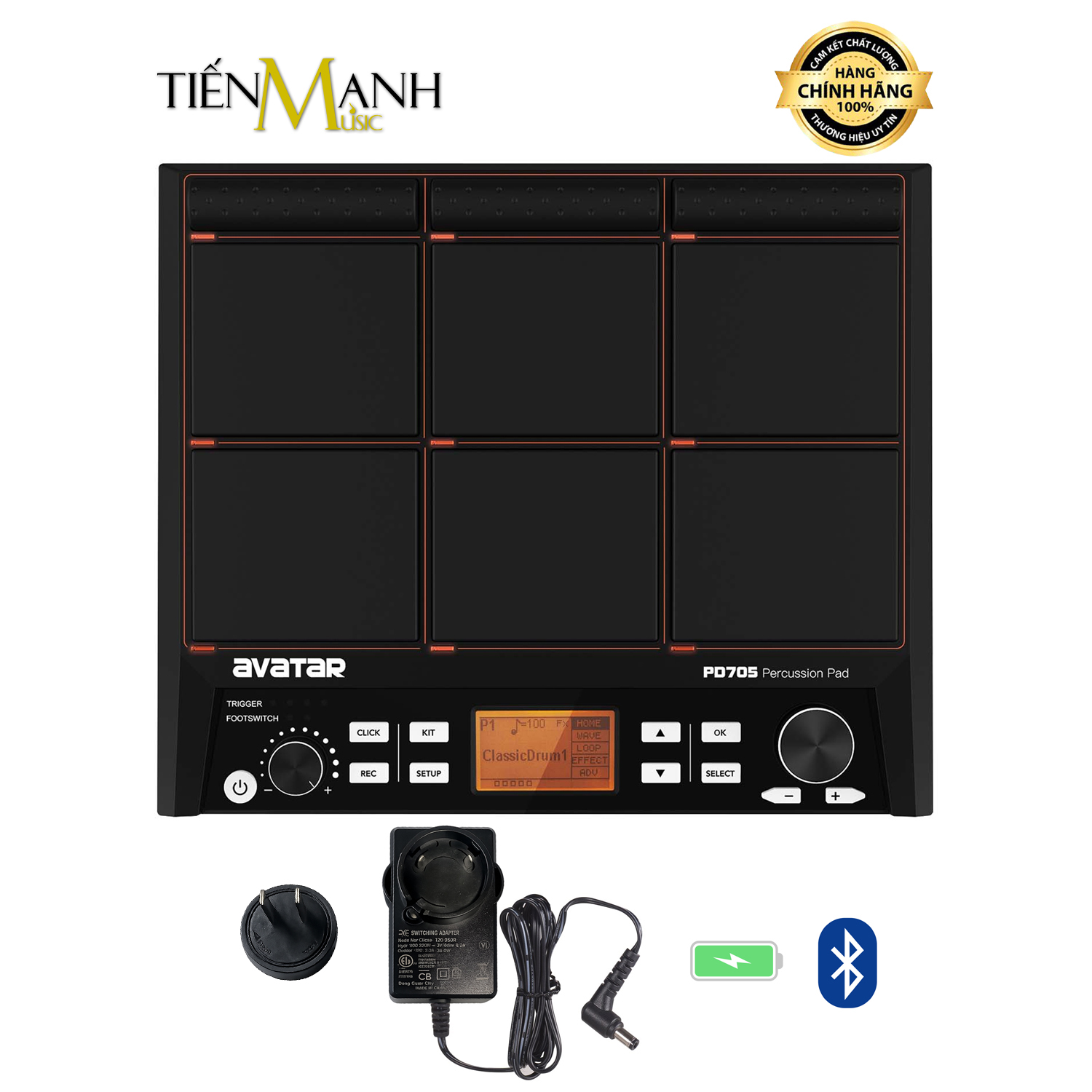 Trống Điện HXW Avatar PD705 Percussion Pad