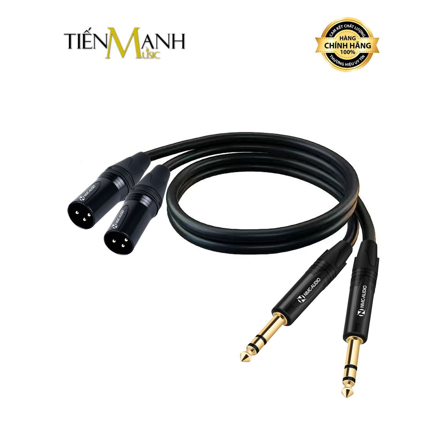 Cặp Dây Cáp 2 Đầu Canon Đực Sang 2 Đầu 6li Stereo Dài 1m NMC-AUDIO SP126