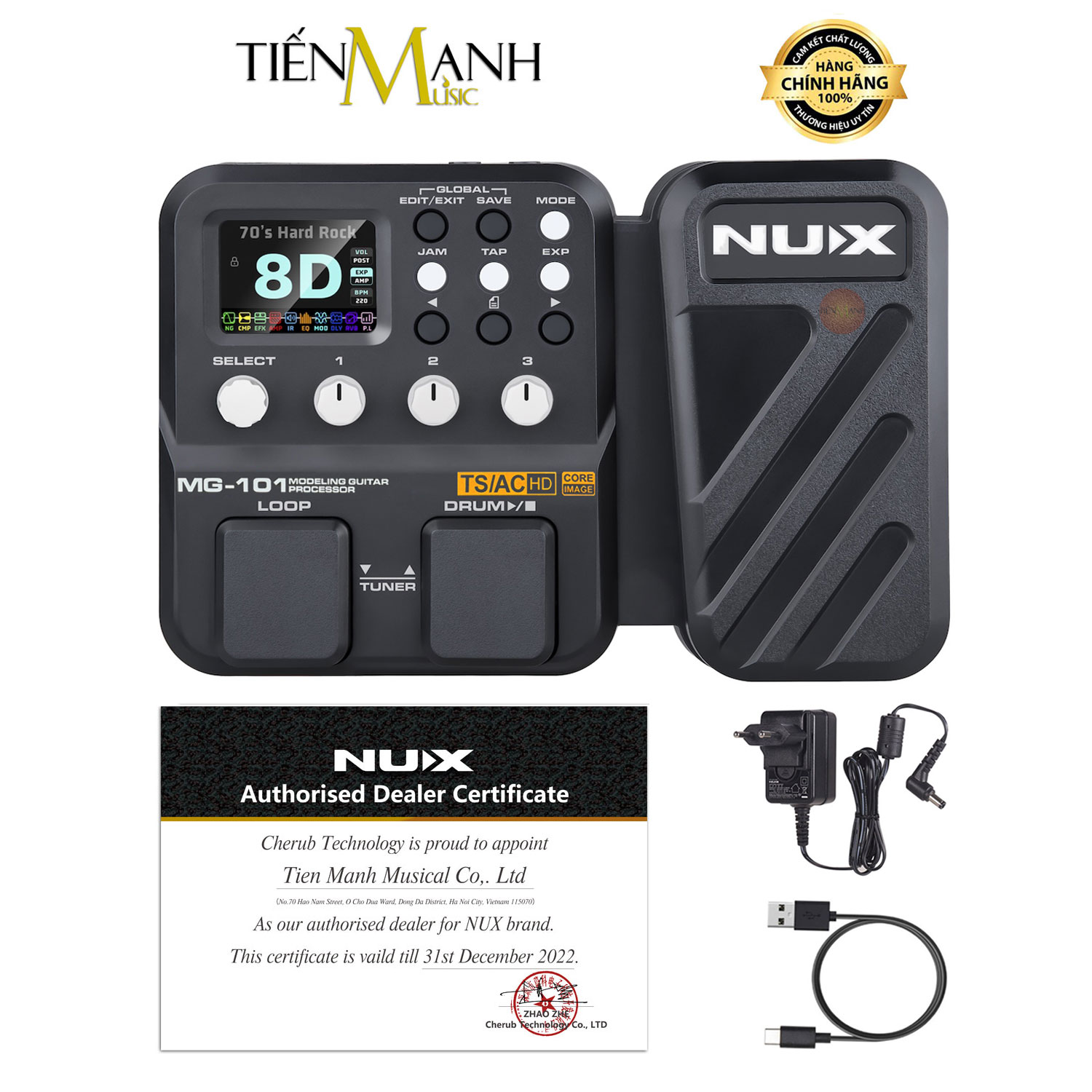 Phơ Đàn Guitar Nux MG-101 Multi Effects