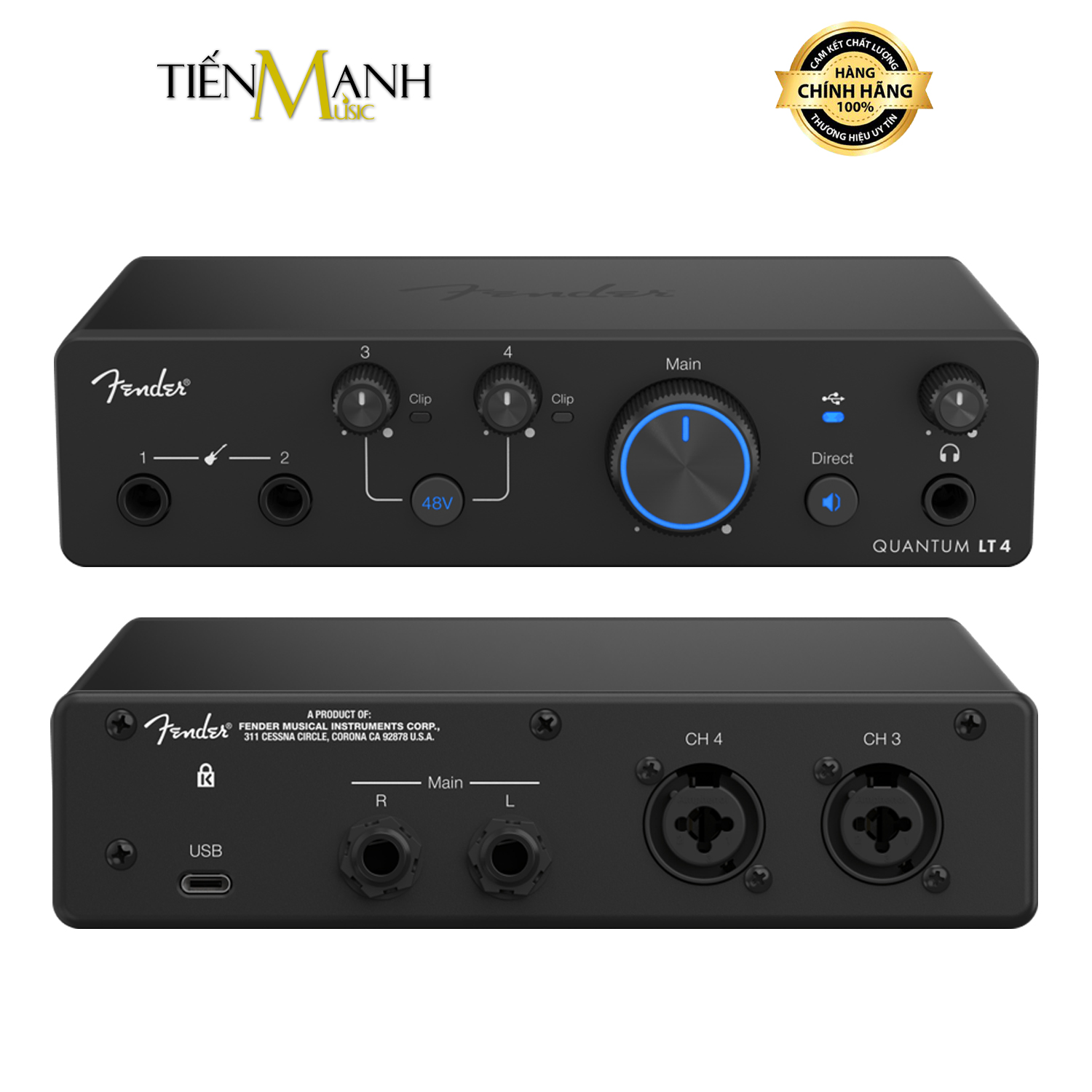 Soundcard Fender Quantum LT4 4x2 USB-C Audio Interface