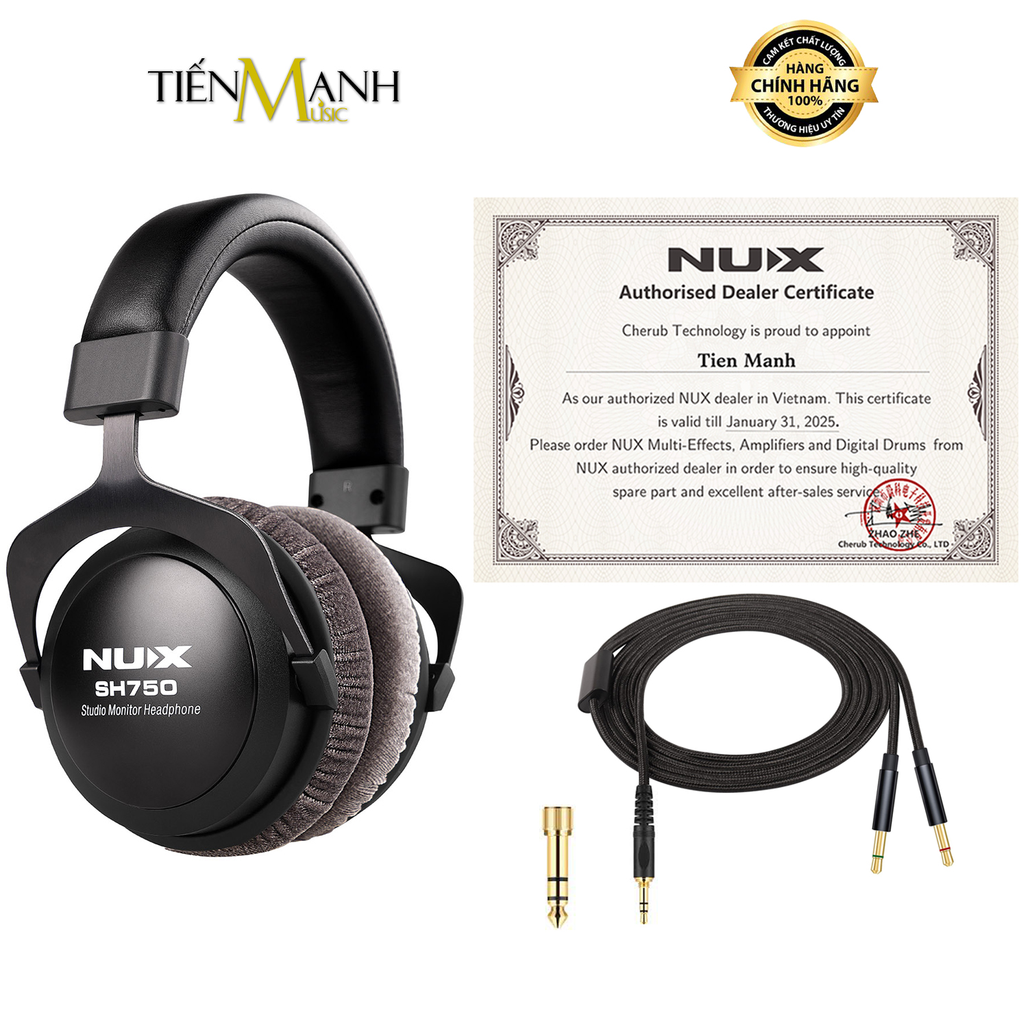 Tai Nghe Kiểm Âm Nux SH750 Dynamic Closed-back Studio Monitor Headphones