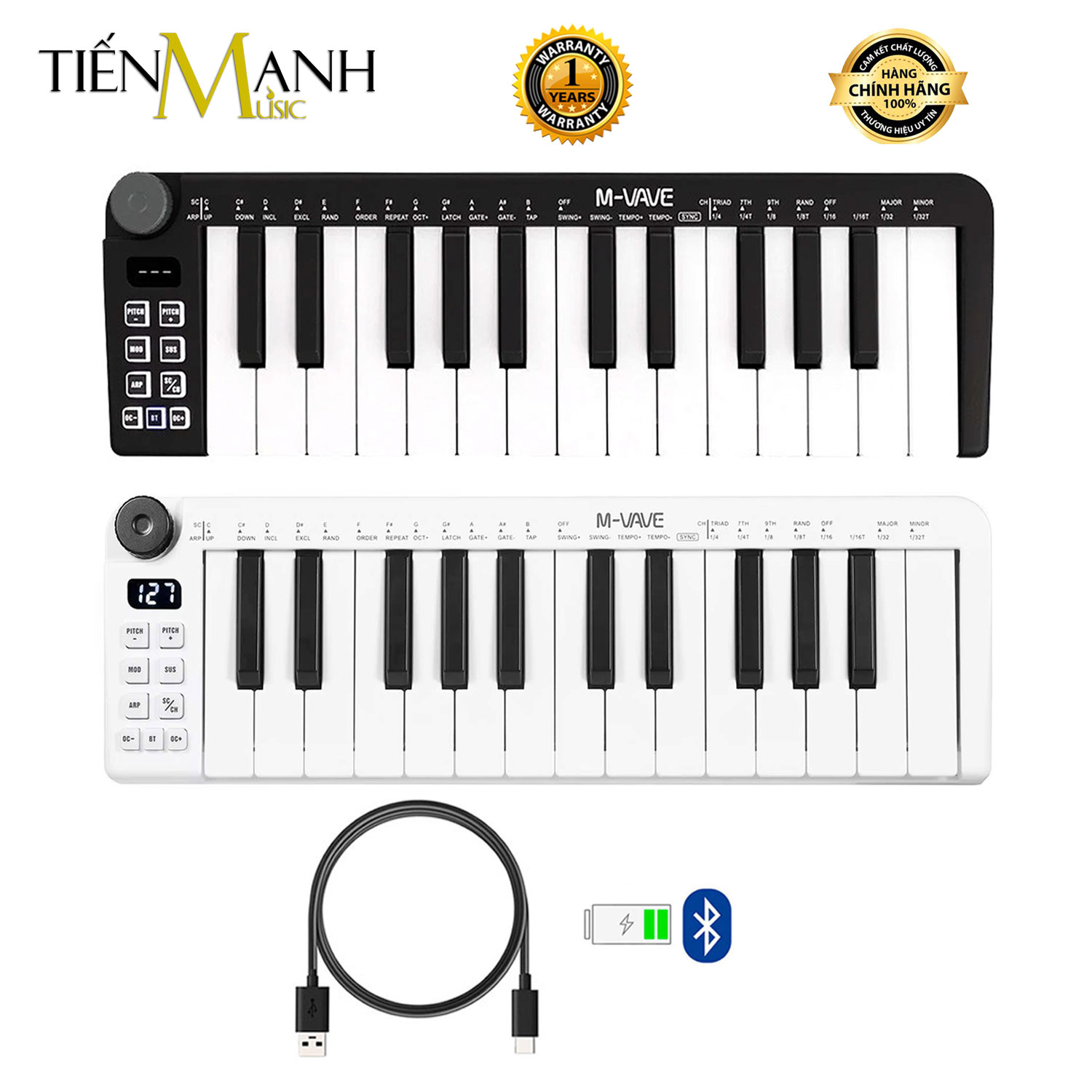 Midi Keyboard Controller Mvave SMK25 Mini MK2