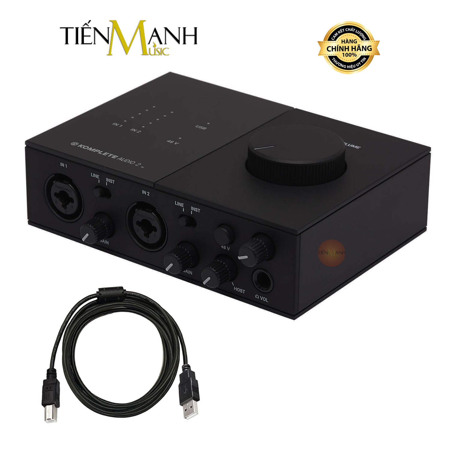 Soundcard Komplete Audio 2 - Bộ Thu Âm, Livestream Native Instruments Audio Sound Card NI