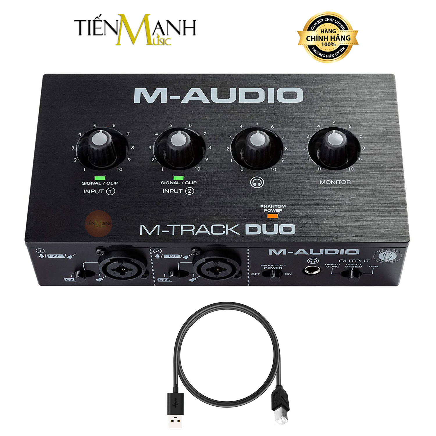 Soundcard M-Audio M-Track Duo - Bộ Thu Âm Thanh Và Livestream MAudio MTrack Audio Interface