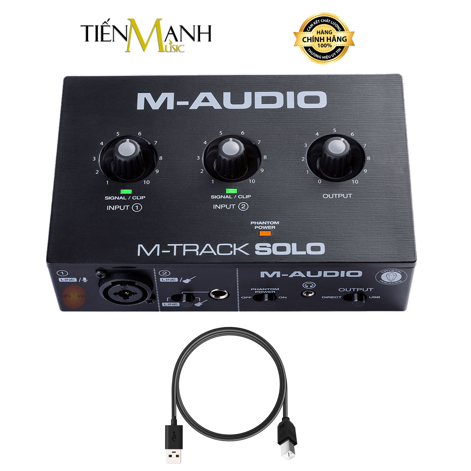 Soundcard M-audio M-Track Solo Bộ Thu Âm, Livestream MAudio MTrack Audio Sound Card M Track