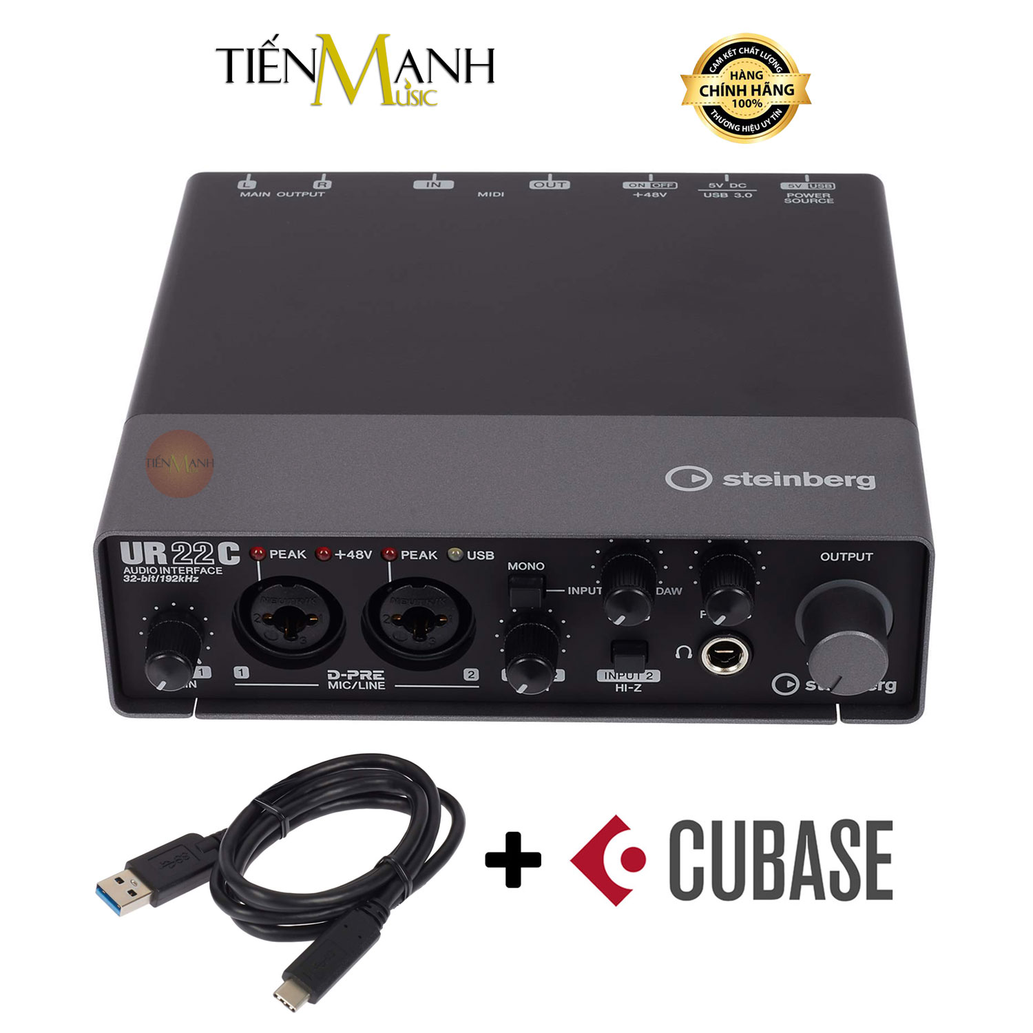 Soundcard Steinberg UR22C - Sound Card Bộ Thu Âm Thanh USB 3.0 Audio Interface UR22