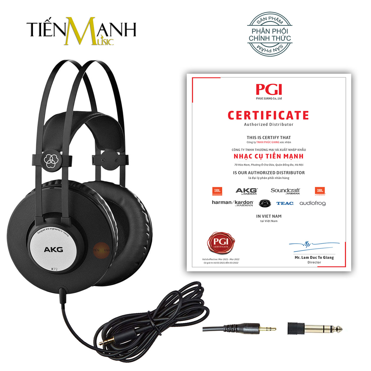 Tai Nghe Kiểm Âm AKG K72 Over-Ear Studio Monitor Headphones Professional