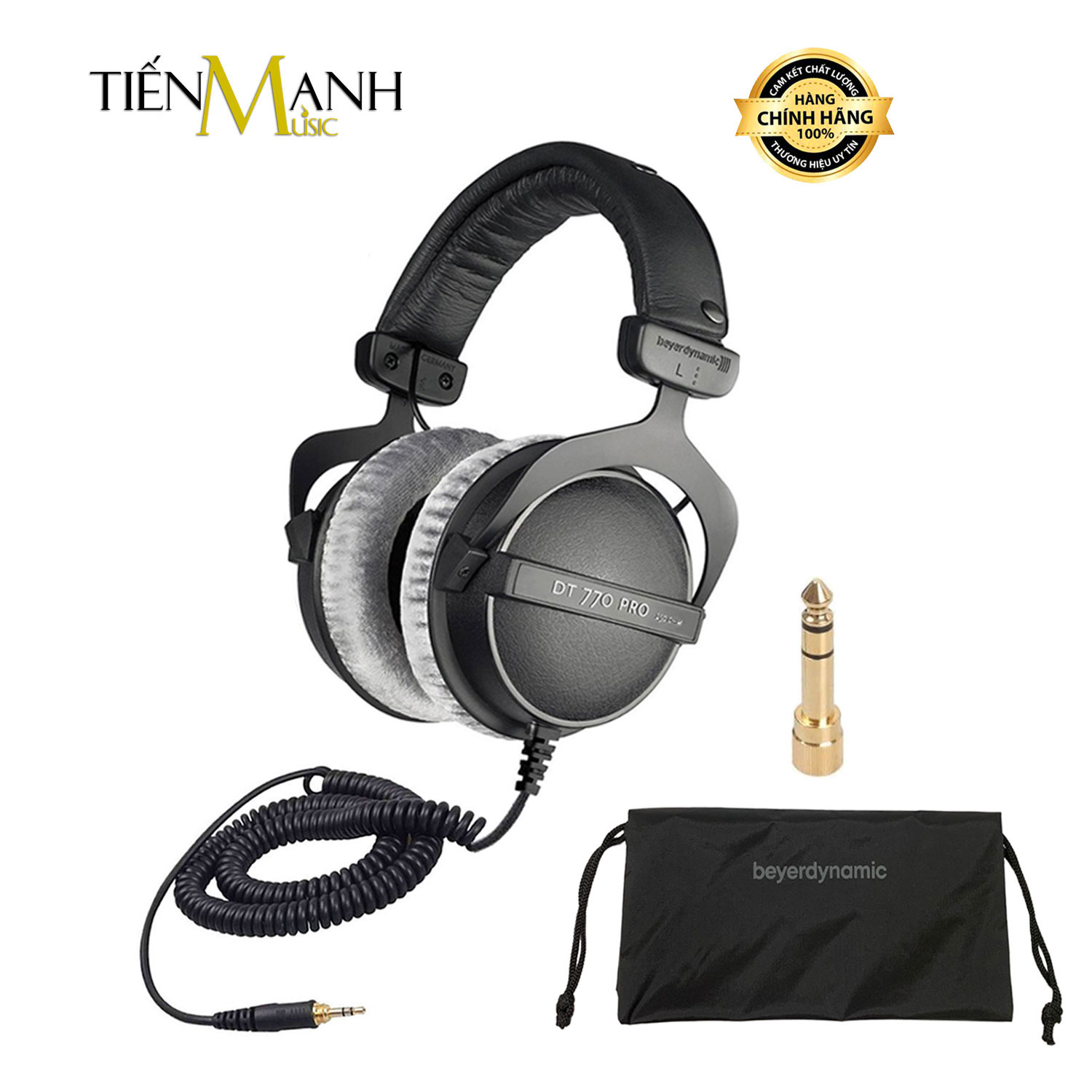 Tai Nghe Kiểm Âm Beyerdynamic DT770 Pro 250 Ohm - DT 770 Beyer Dynamic Close Back Studio Monitor Headphones (Màu Gray)