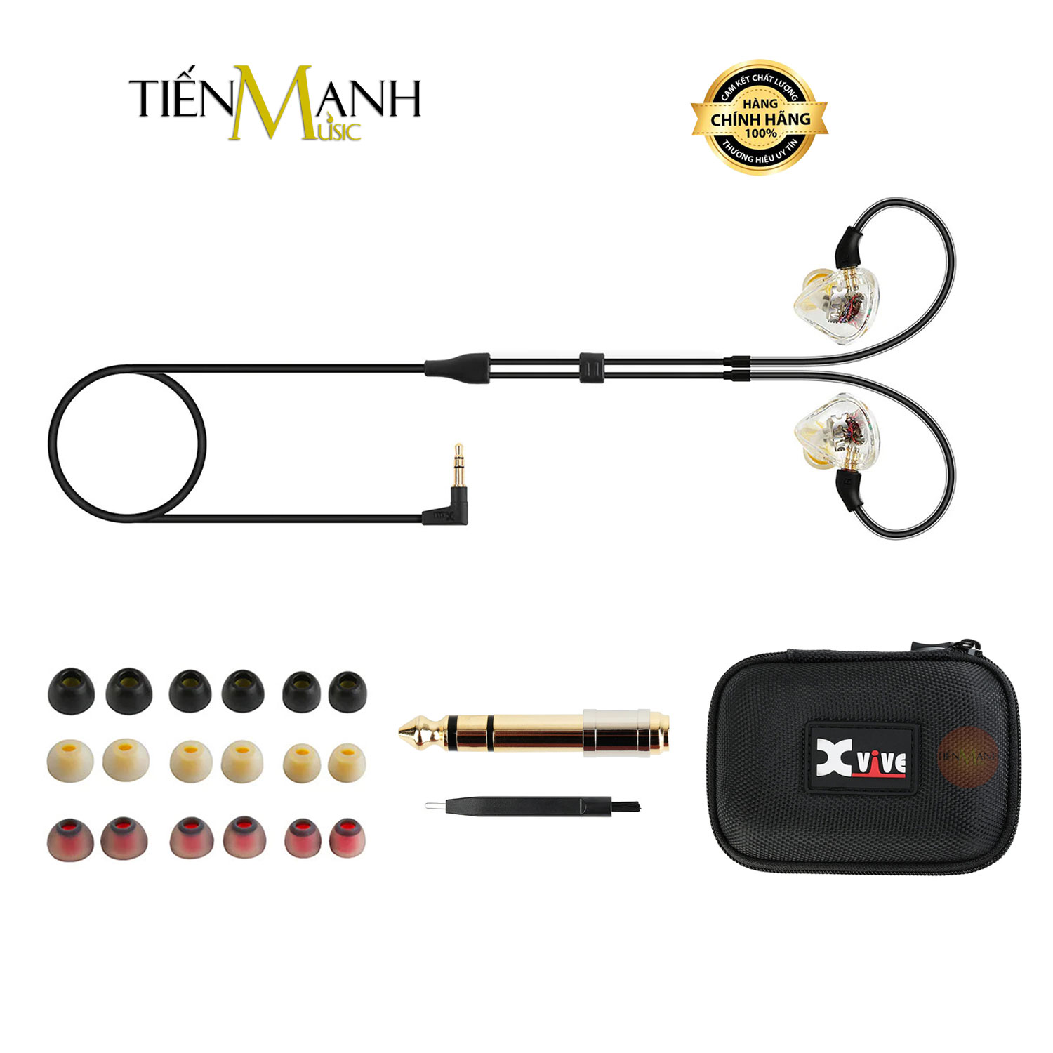 Tai Nghe Kiểm Âm Nhét Tai Kiểu Trong Suốt Xvive T9 In-Ear Studio Monitor Headphones