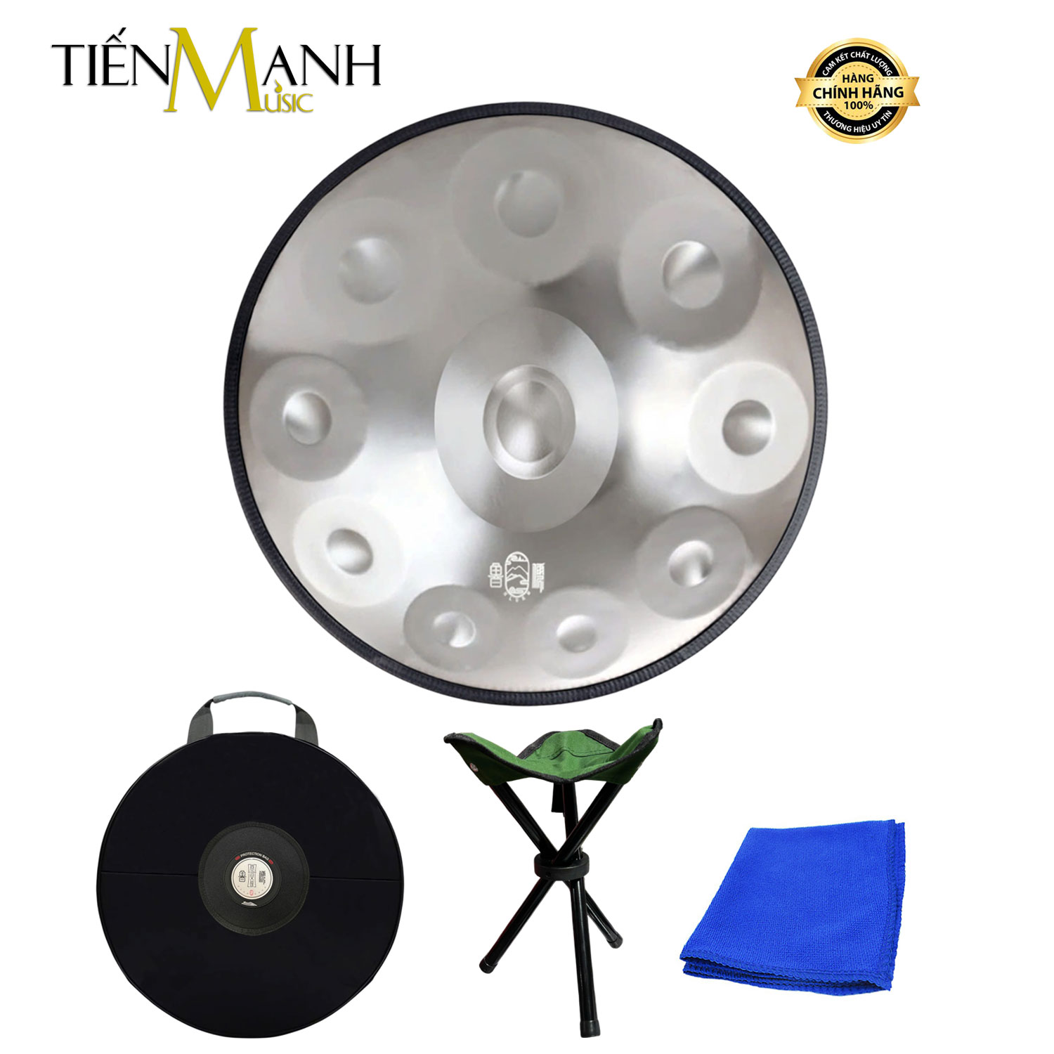 Trống Thép Handpan Drum 10 Nốt Hluru HB10-Silver