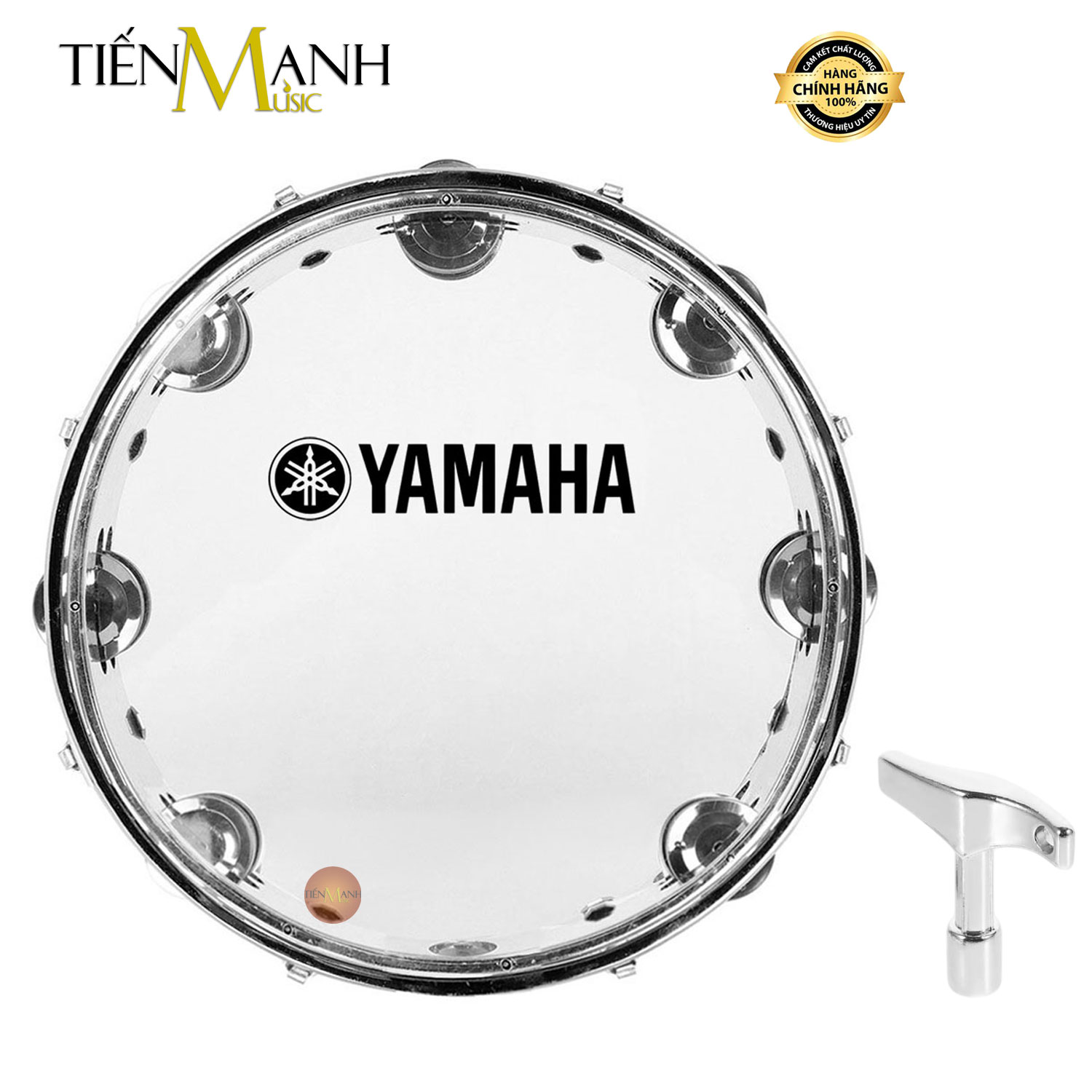 Trống lắc tay - Lục lạc gõ bo Inox Tambourine Yamaha MT6-102T (Trong)