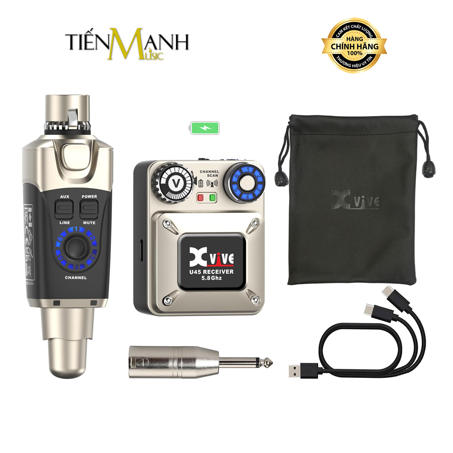 Bộ Thu Phát Tai Nghe Không Dây Xvive U45 5.8GHz - Wireless Monitor In-Ear System