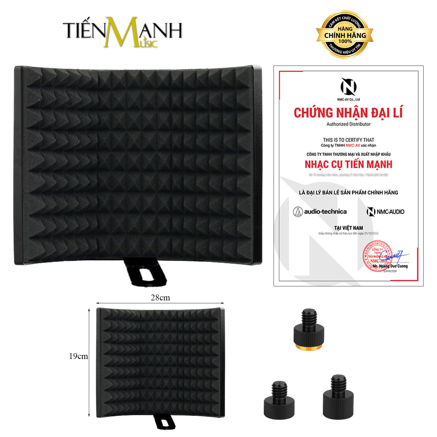 Màng Vách Chắn Tiêu Âm Cho Micro Thu Âm 3 Cánh NMC-AUDIO VB811 - Mic Vocal Booth Màn Chống Vang Dội