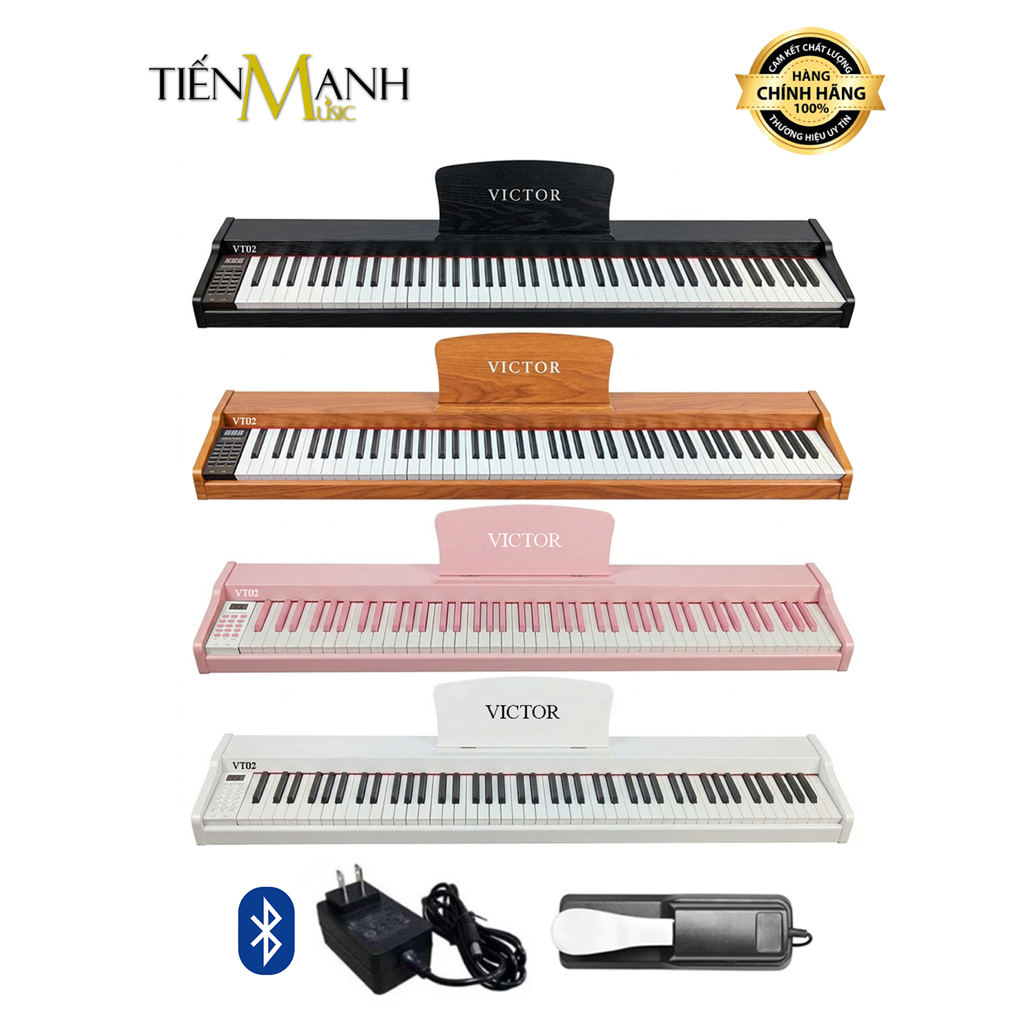 Đàn Piano Điện 88 Phím Thân Gỗ VicTor VT02