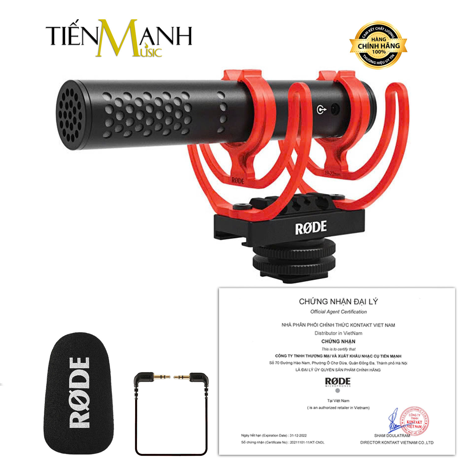 Micro Rode VideoMic Go II Dùng Cho Máy Ảnh, Máy Quay Phim