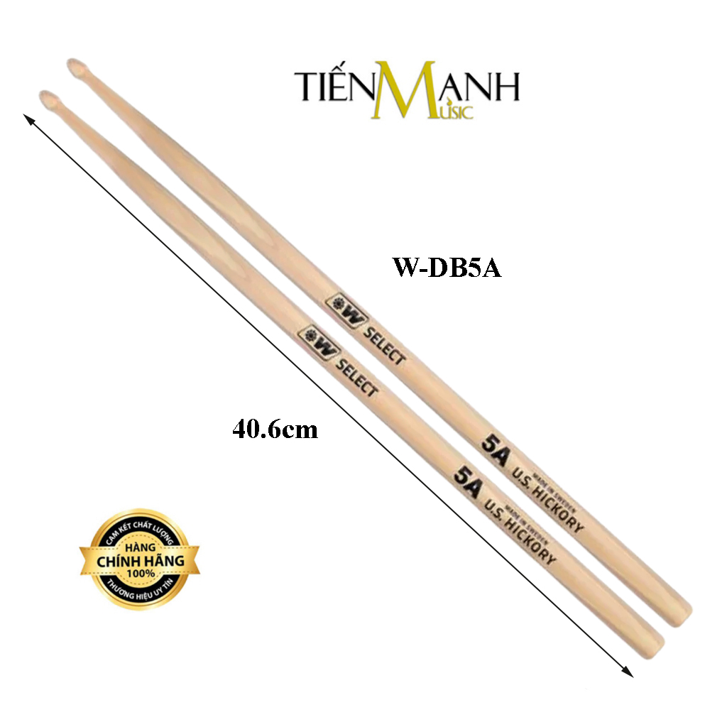 Dùi Trống Wincent W-DB5A Select 5A Hickory Acorn Tip - Drumsticks