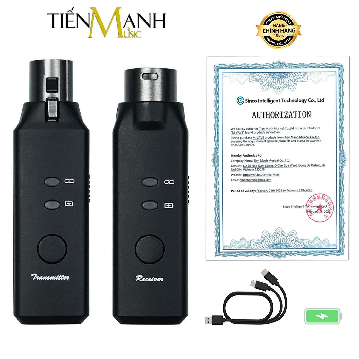 Bộ Thu Phát Tín Hiệu Không Dây Cho Micro Wireless System 2.4GHz M-Vave WP7