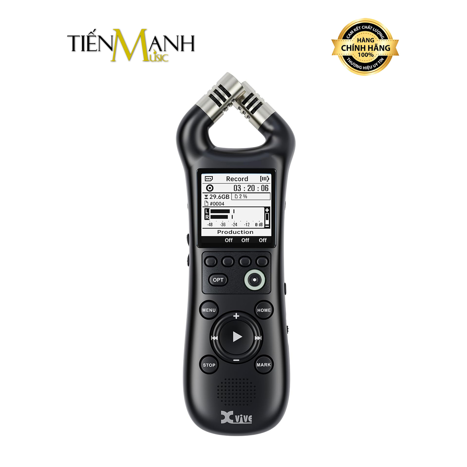 Máy Thu Ghi Âm Mic Xvive XV1-R - Thiết Bị Cầm Tay Micro Kỹ Thuật Số Microphone Stereo XV1R
