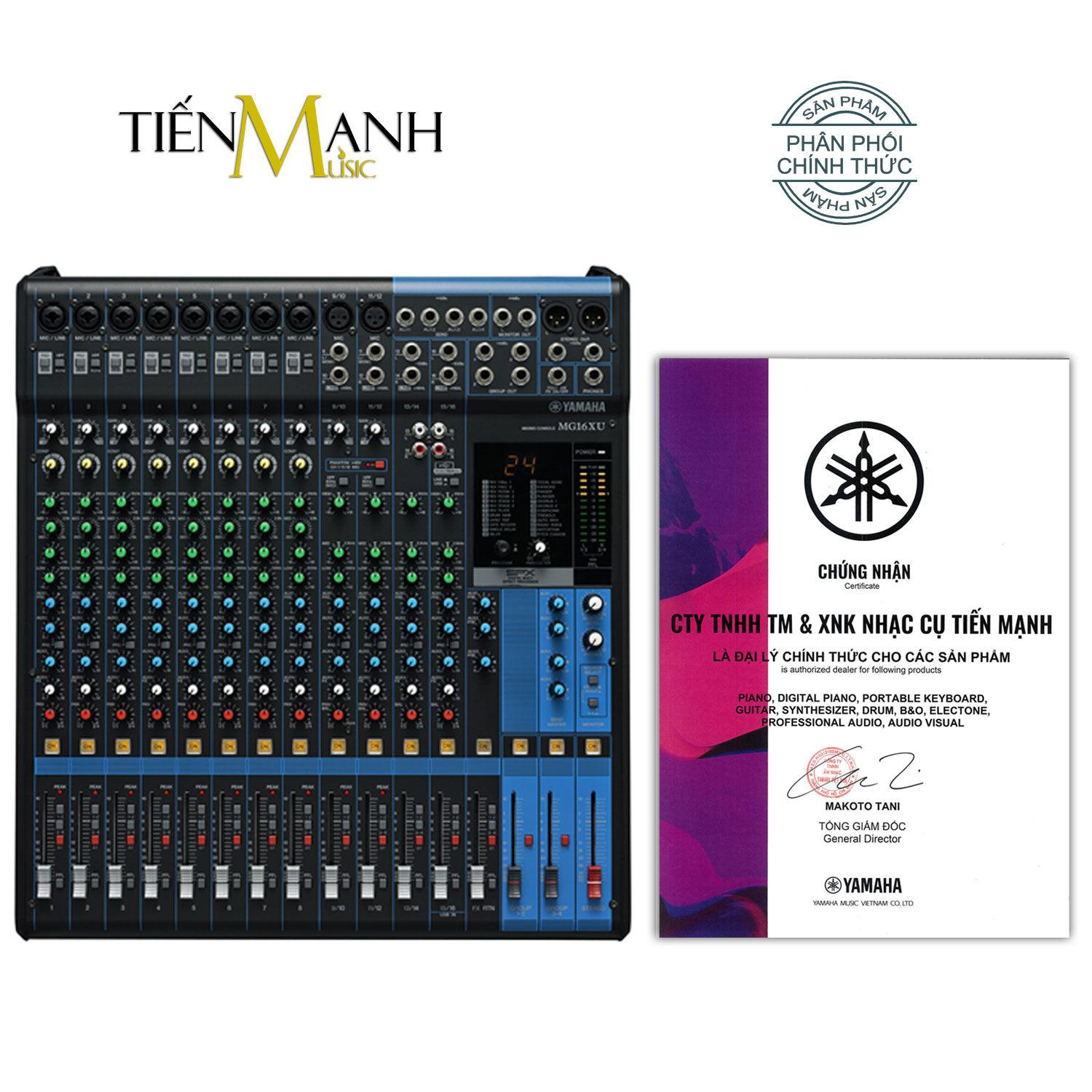 Soundcard kiêm Bàn Trộn Mixer Yamaha Interface MG16XU Stereo Mixing Console Phòng Thu Studio Mix MG16