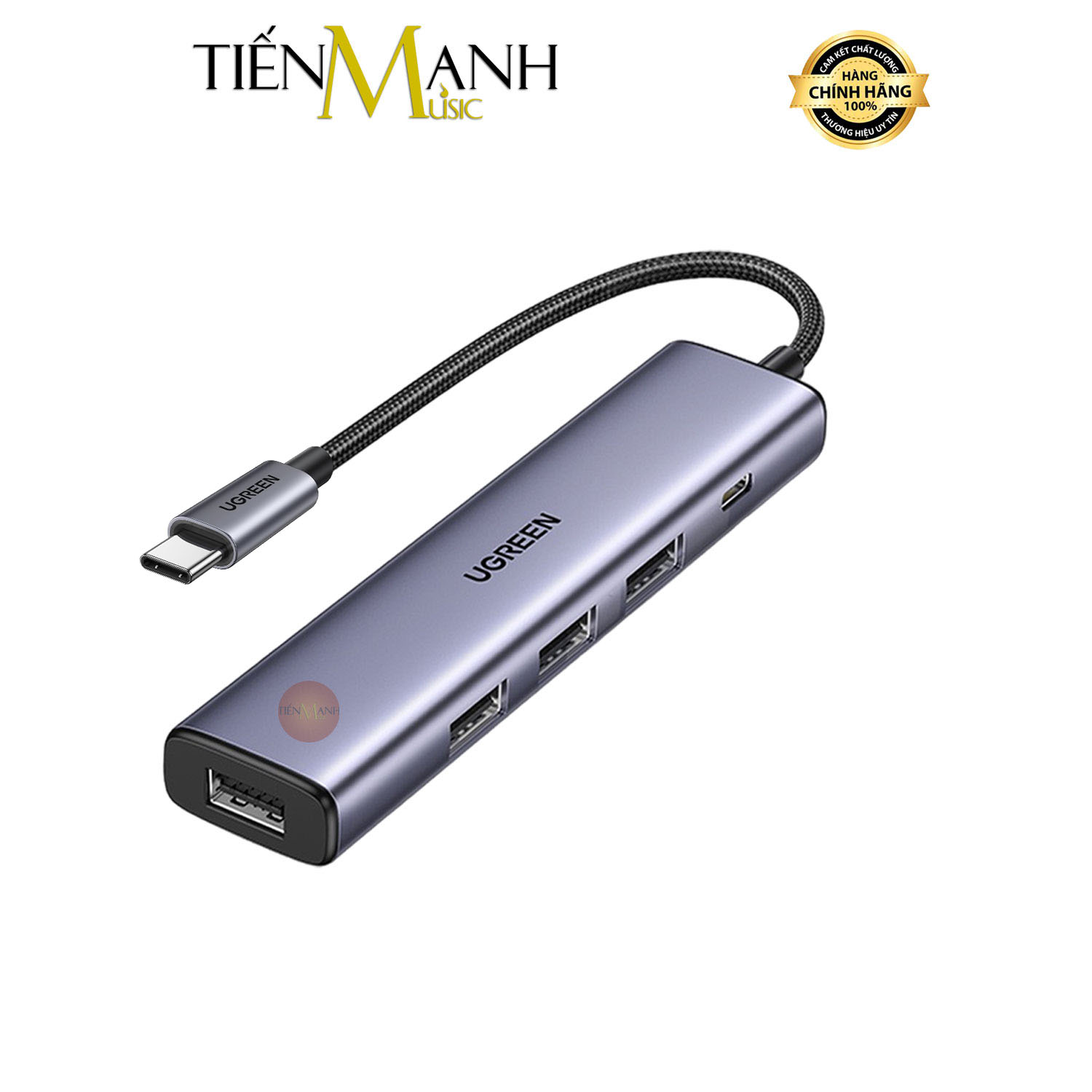 Bộ Chia USB 3.0 Có Cổng Cấp Nguồn Sạc Hub Ugreen CM473 - Dài 0.2m