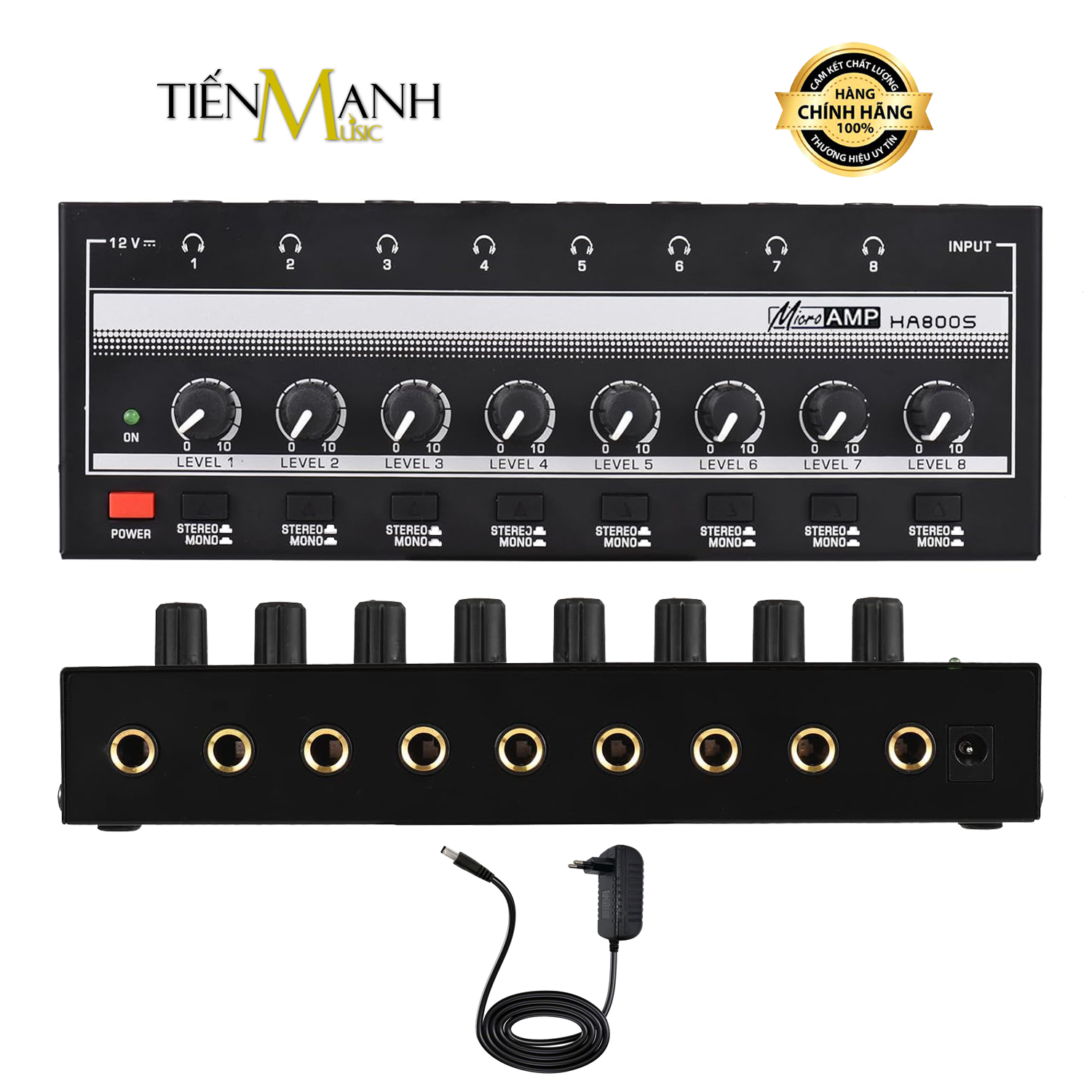 Bộ Chia Và Khuếch Đại Tai Nghe 8 Cổng 6 ly Dr.Mic HA800S