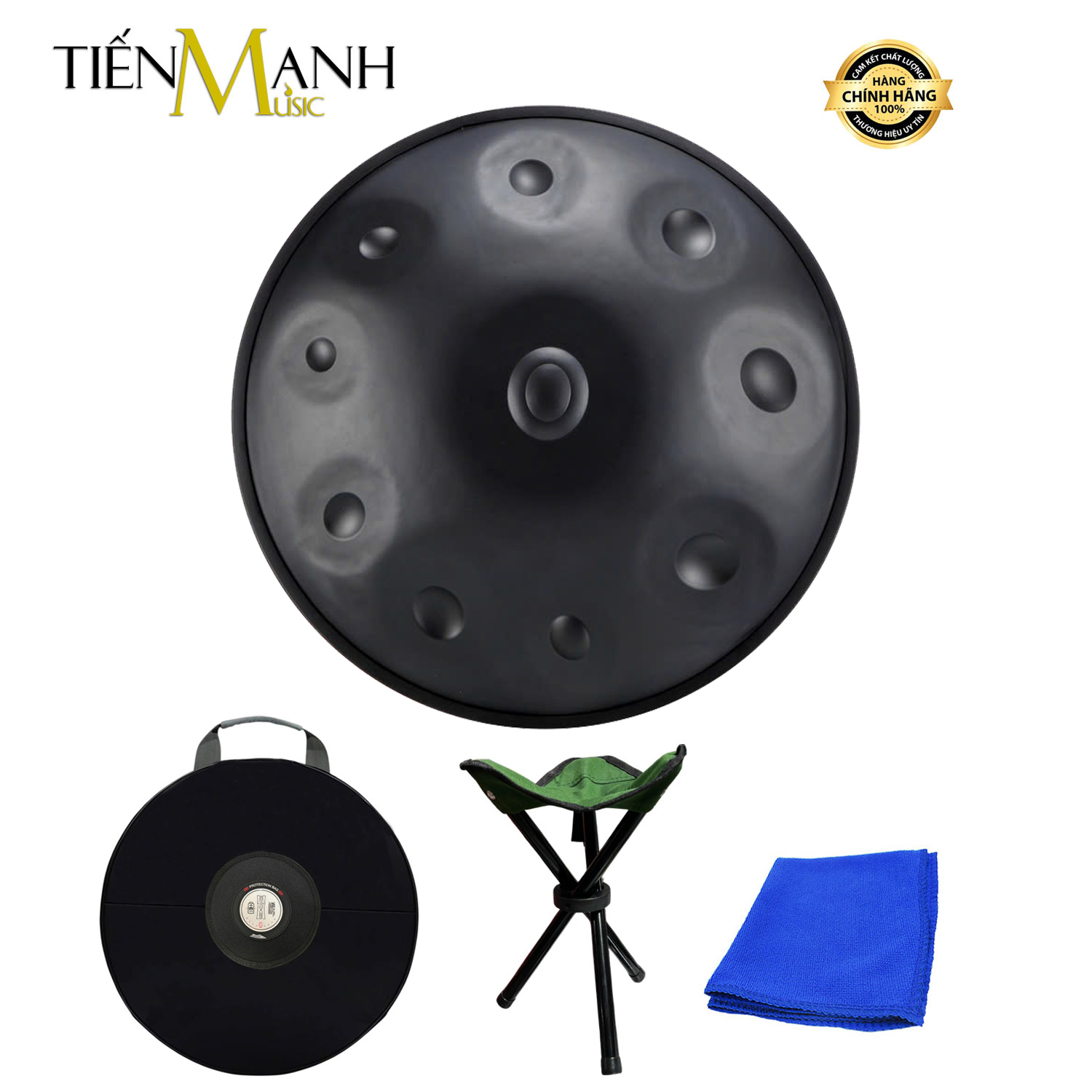Trống Thép Handpan Drum 10 Nốt Hluru HB10-Gray
