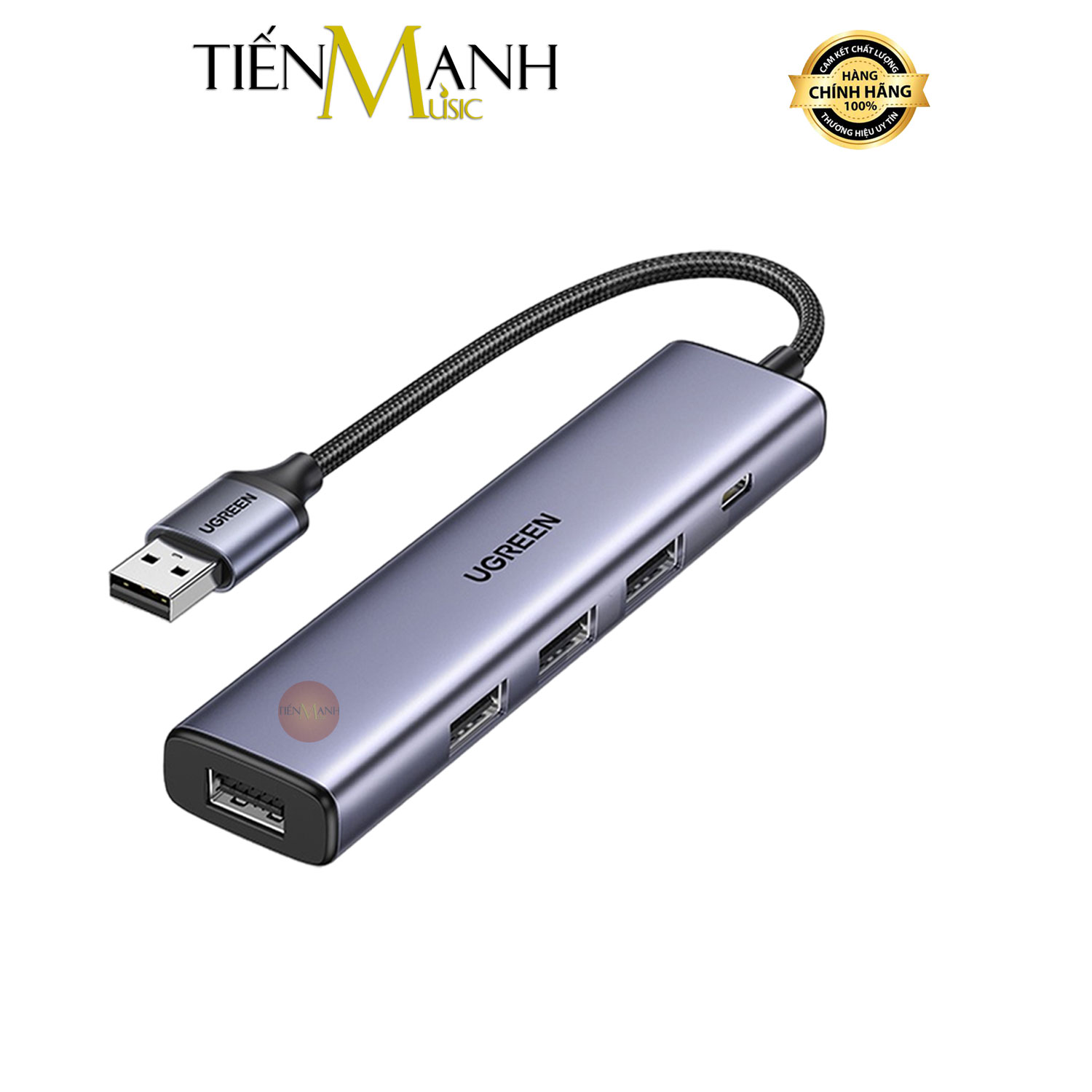 Bộ Chia USB 3.0 Có Cổng Cấp Nguồn Sạc Hub Ugreen CM473 - Dài 0.2m