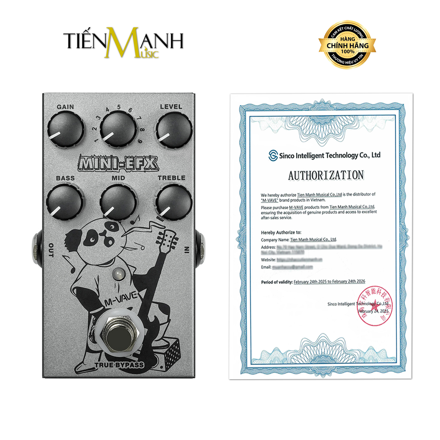 Phơ Cục Distortion, Overdrive, Boost M-Vave Mini EFX