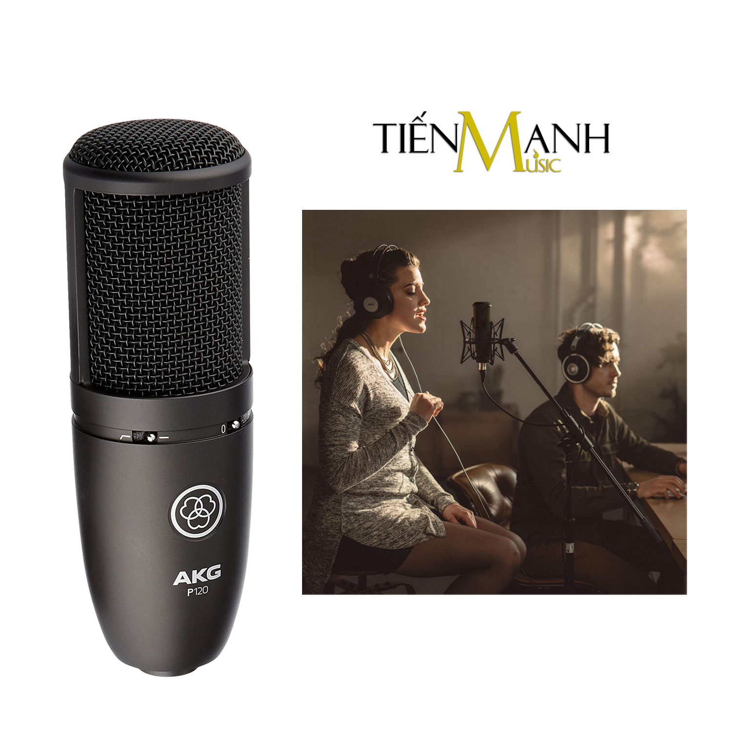 AKG P120 Micro Condenser Thu Âm Phòng Studio, Mic Biểu Diễn Chuyên Nghiệp, Microphone Cardioid Recording